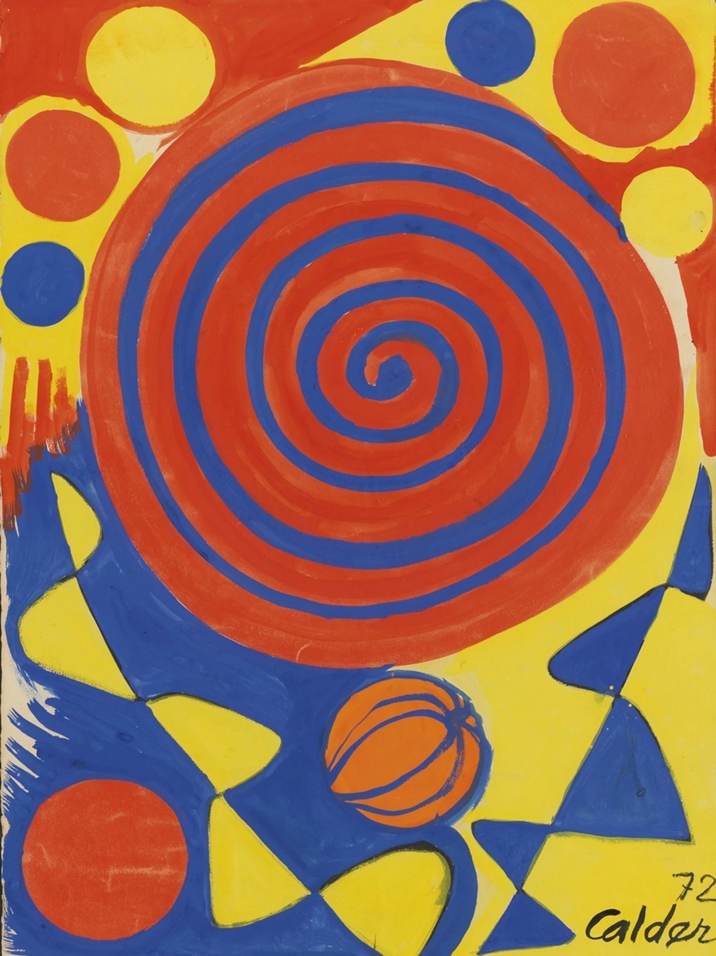 Spiral with Pumpkin by Alexander Calder