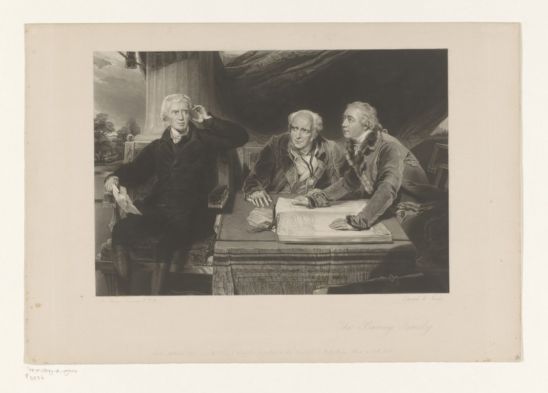 Portrait of Sir Francis Baring, with his Brother and his Son-in-Law by Edward McInnes