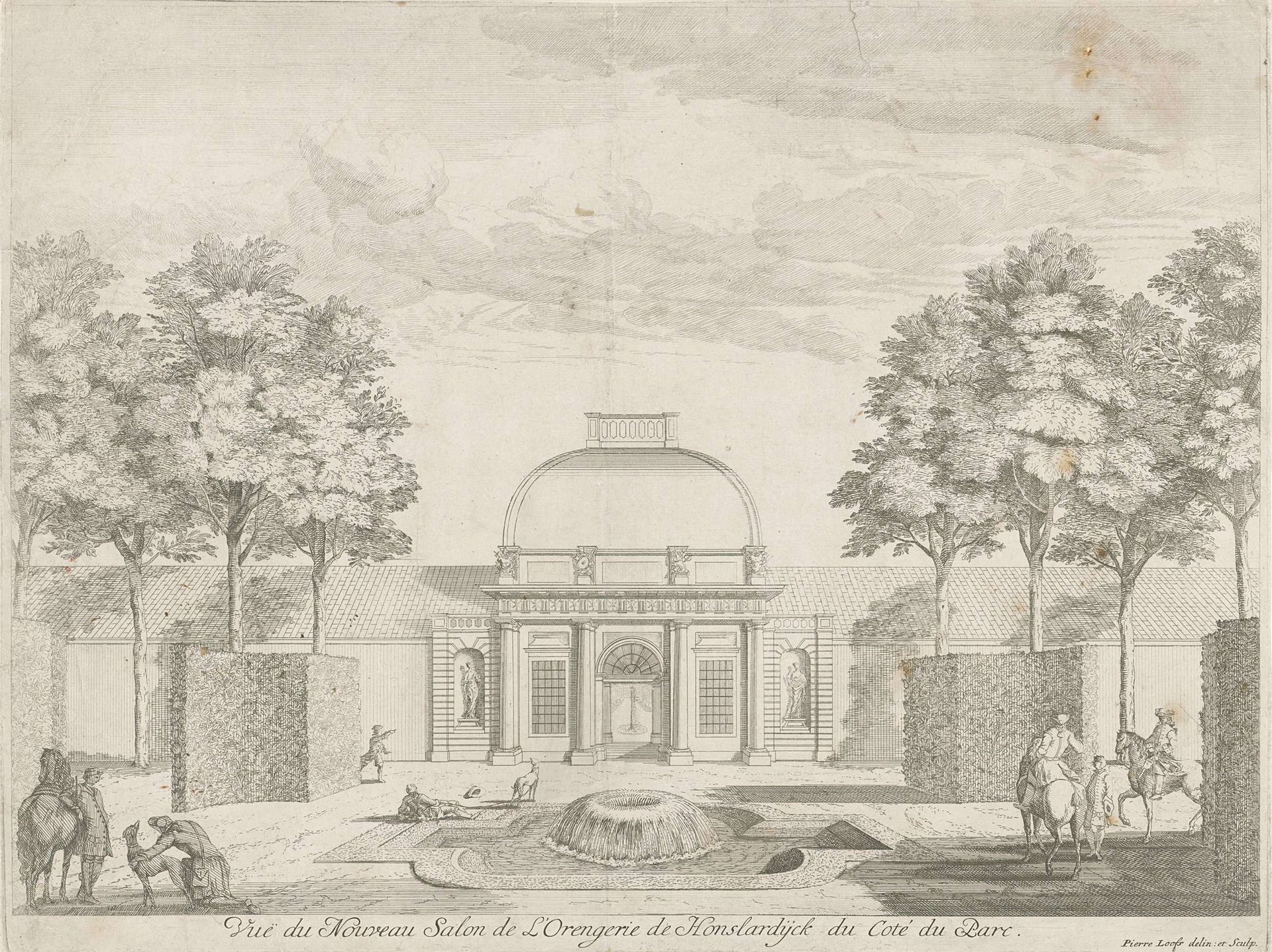 Oranjerie van Honselersdijk, gezien vanaf het park by Pieter Loofs