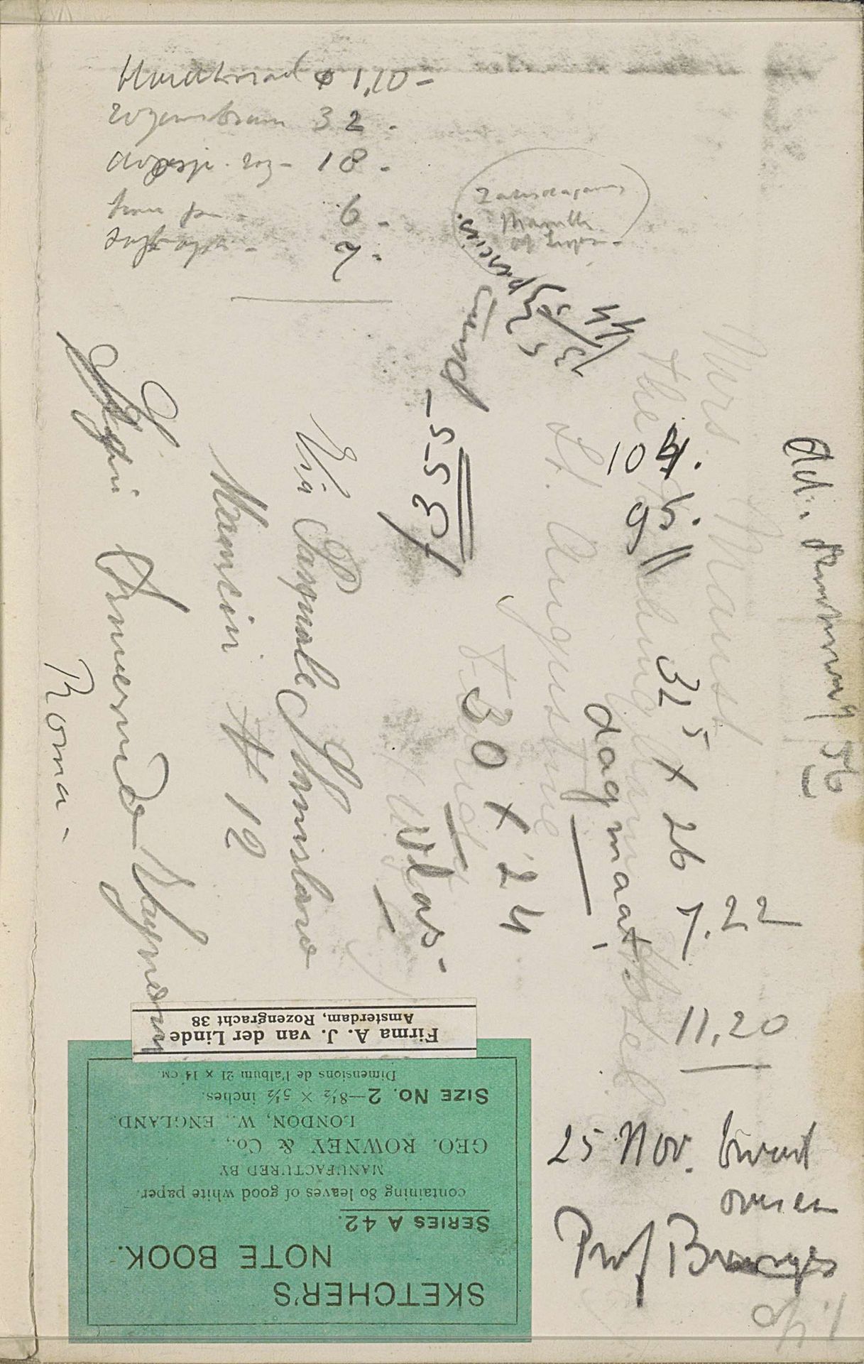 Notities by Cornelis Vreedenburgh