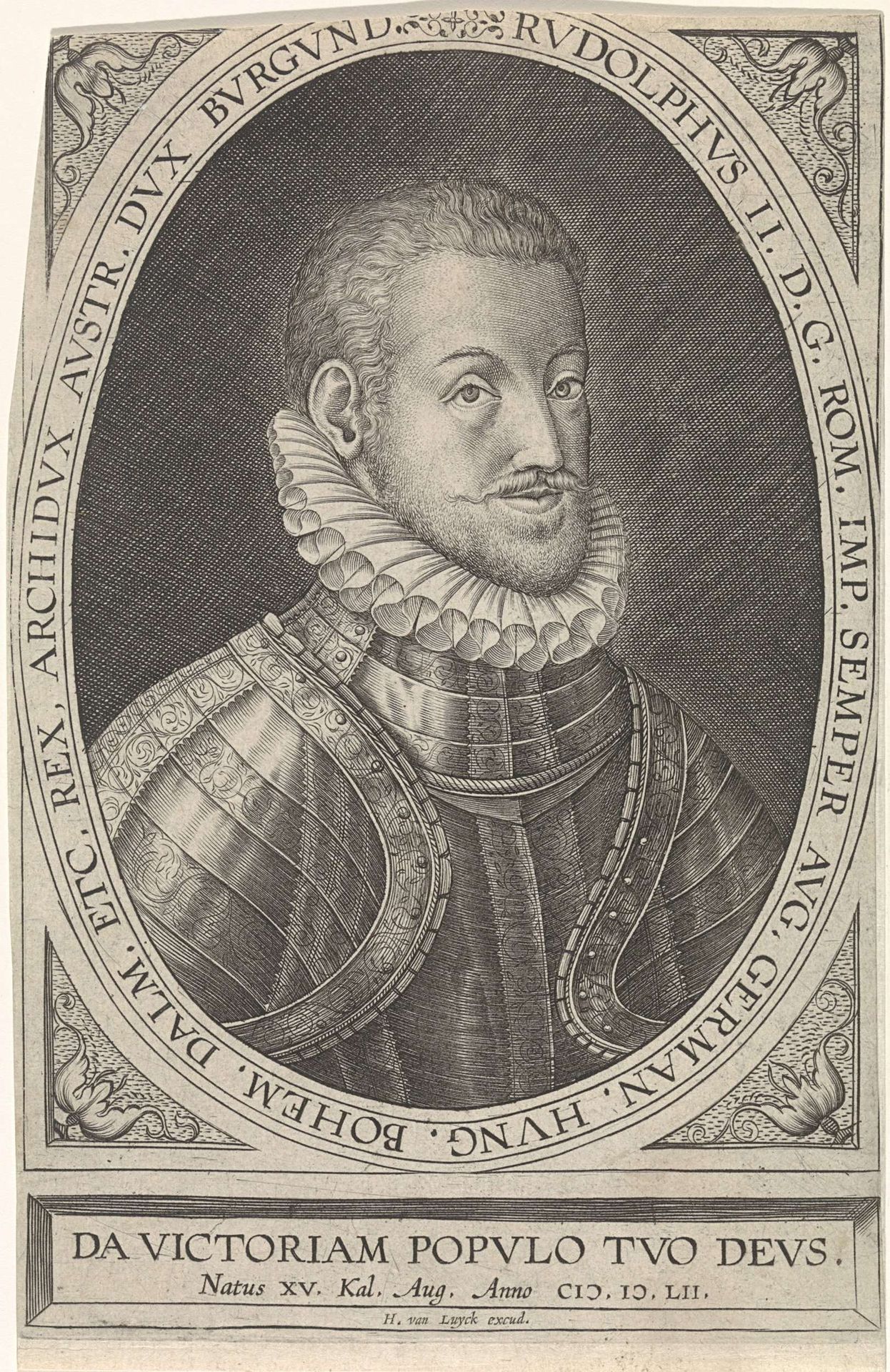 Portret van Rudolf II van Habsburg, Duits keizer by Anonymous