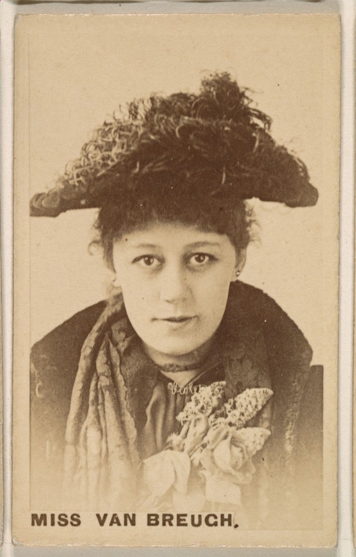 Miss Van Breugh, from the Actresses series (N246), Type 1, issued by Kinney Brothers to promote Sporting Extra Cigarettes by Kinney Brothers Tobacco Company