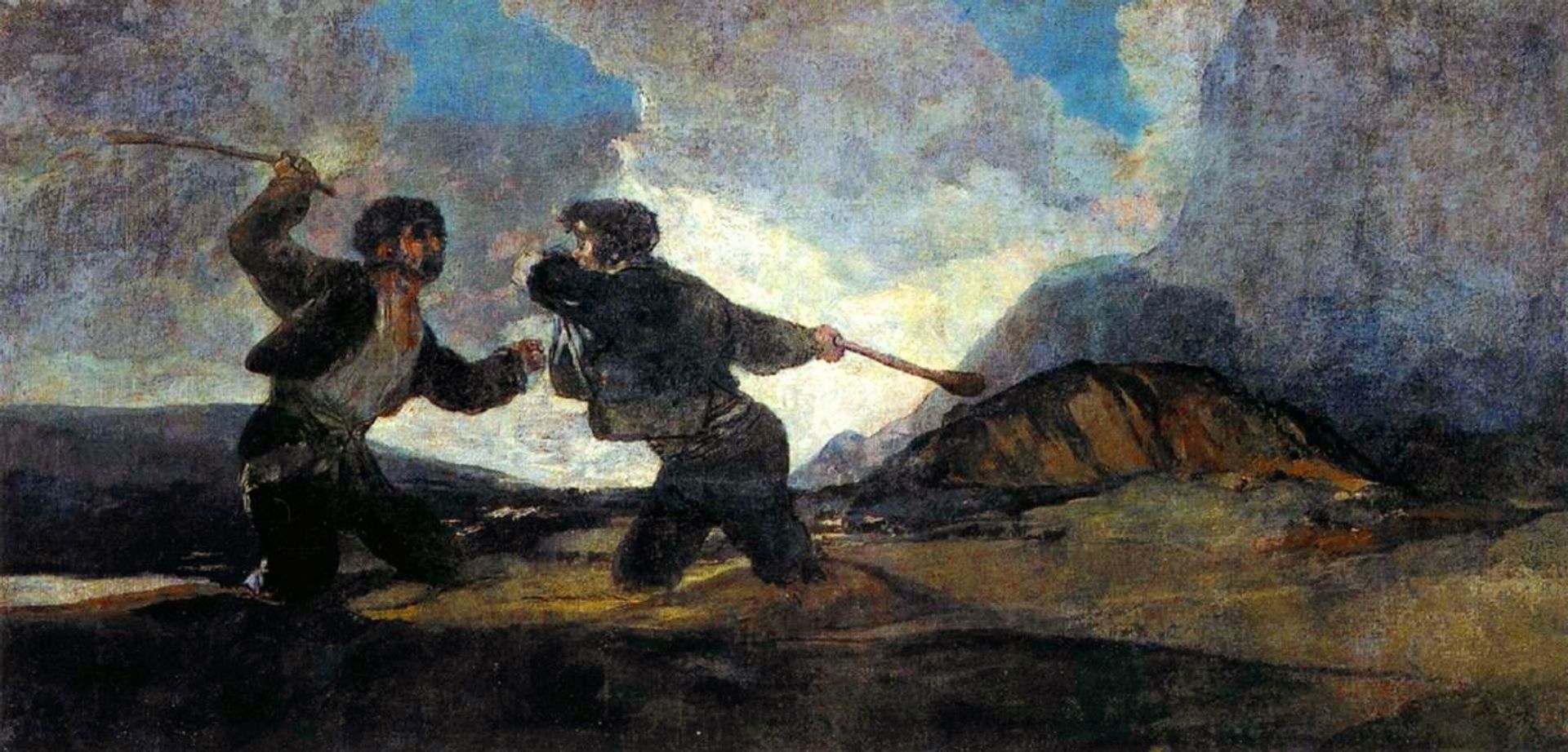 Fight With Cudgels by Francisco de Goya