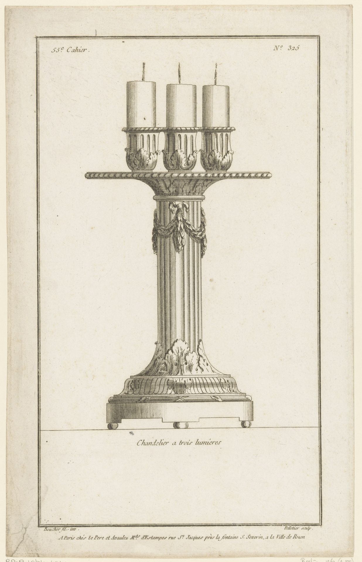 Kandelaar met drie kaarsen by Jean Pelletier