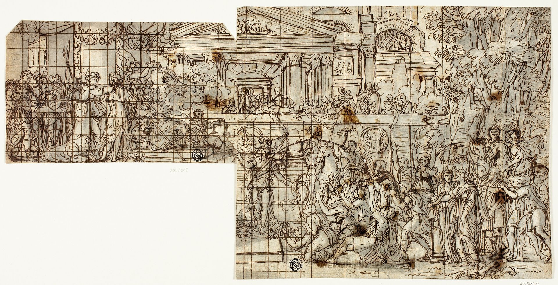 Mythological Scene: Triumph of Alexander (recto) by François Chauveau