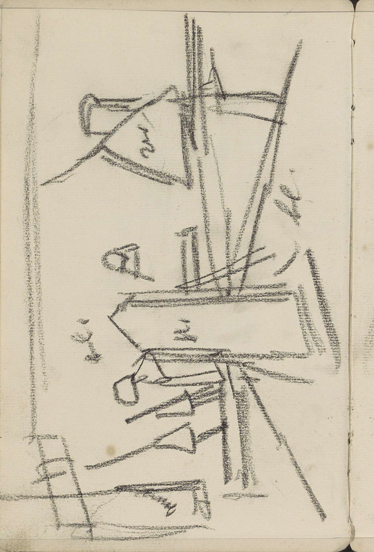 Studie, mogelijk van een aangemeerd schip by George Hendrik Breitner