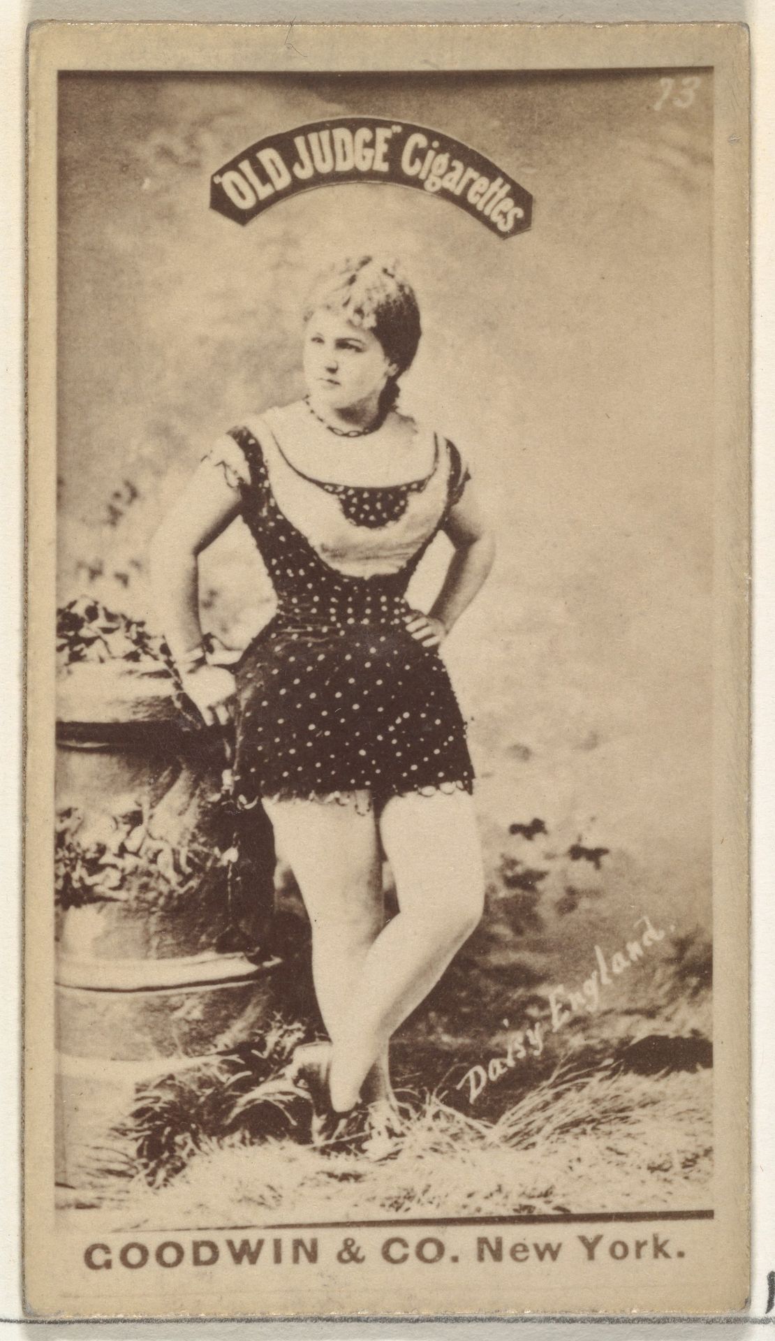 Daisy England, from the Actors and Actresses series (N171) for Old Judge Cigarettes by Goodwin & Company