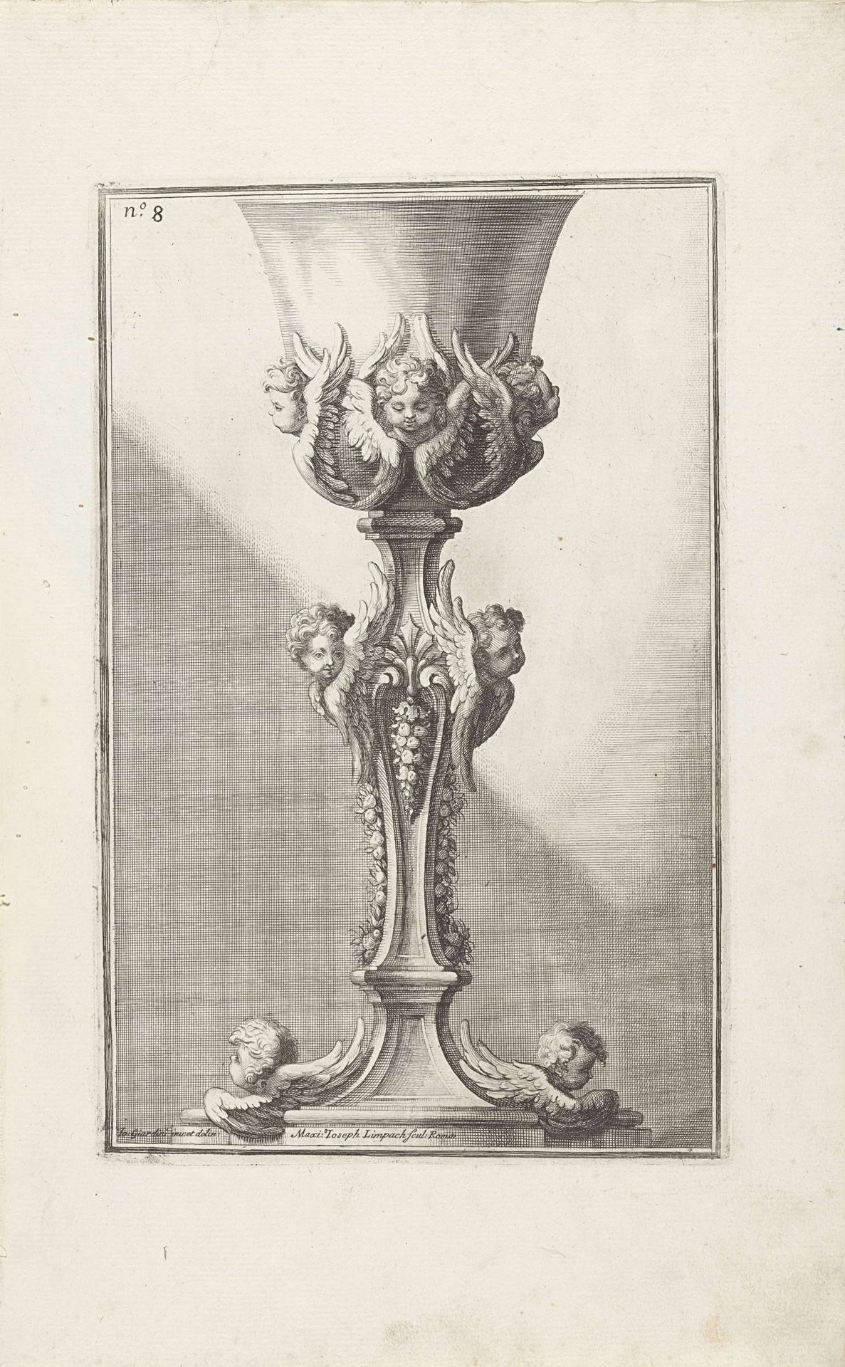Kelk met cherubijnen by Maximilian Joseph Limpach