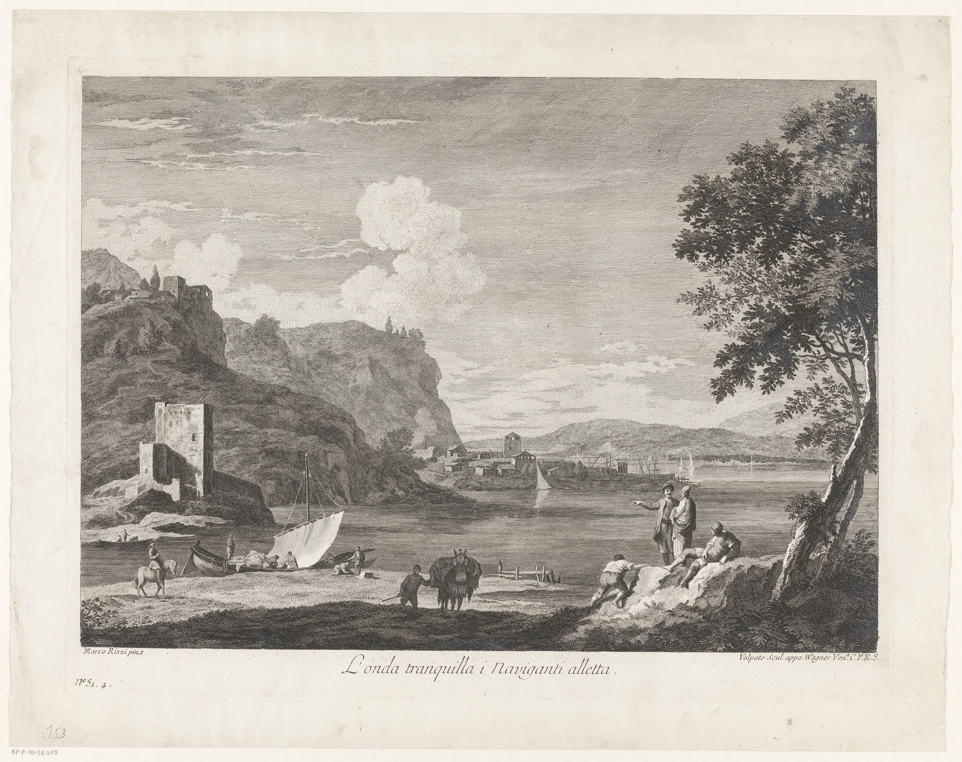 Rivierlandschap by Giovanni Volpato