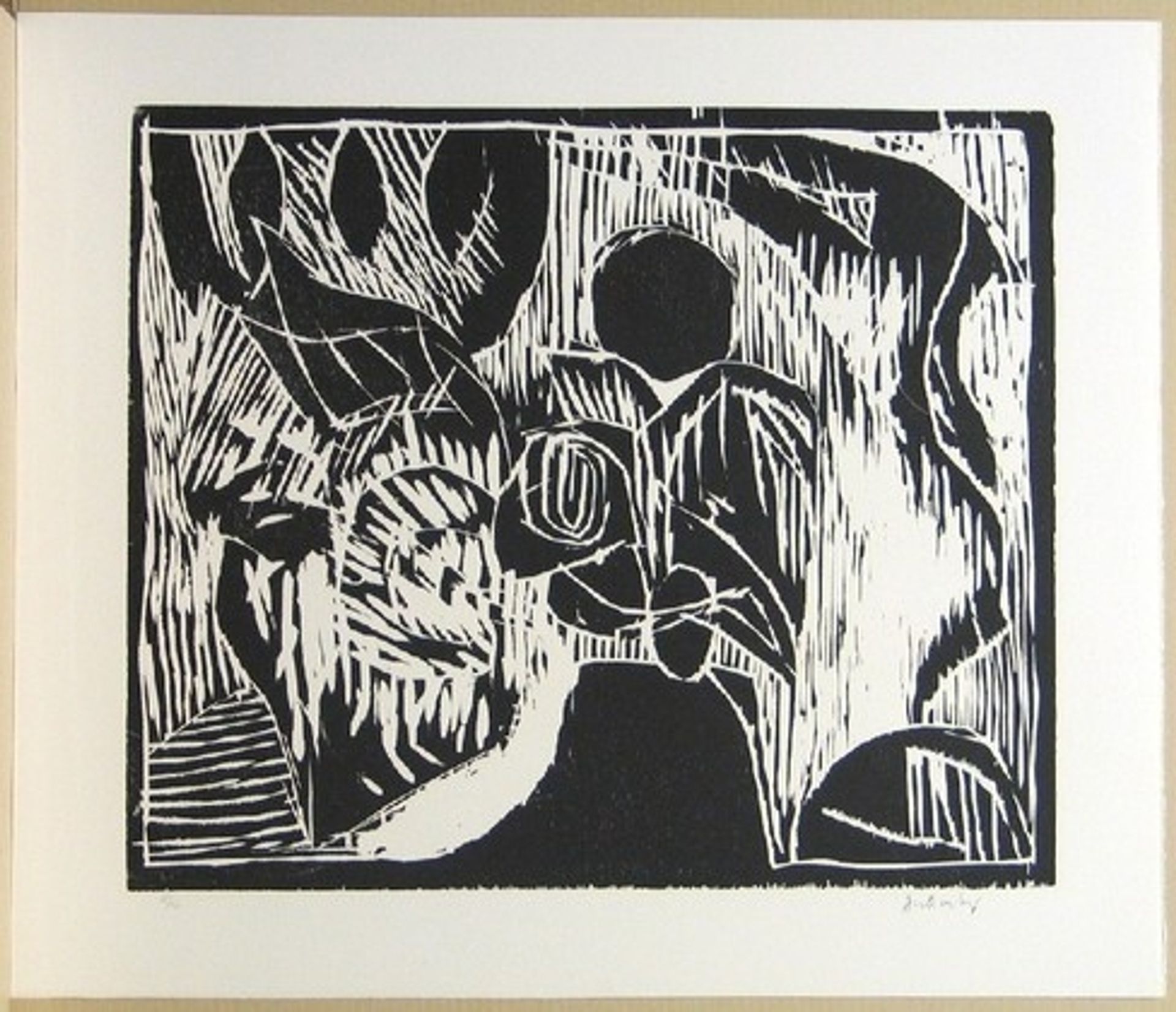 Untitled from the portfolio With the Grain of the Wood (Au fil du bois) by Pierre Alechinsky