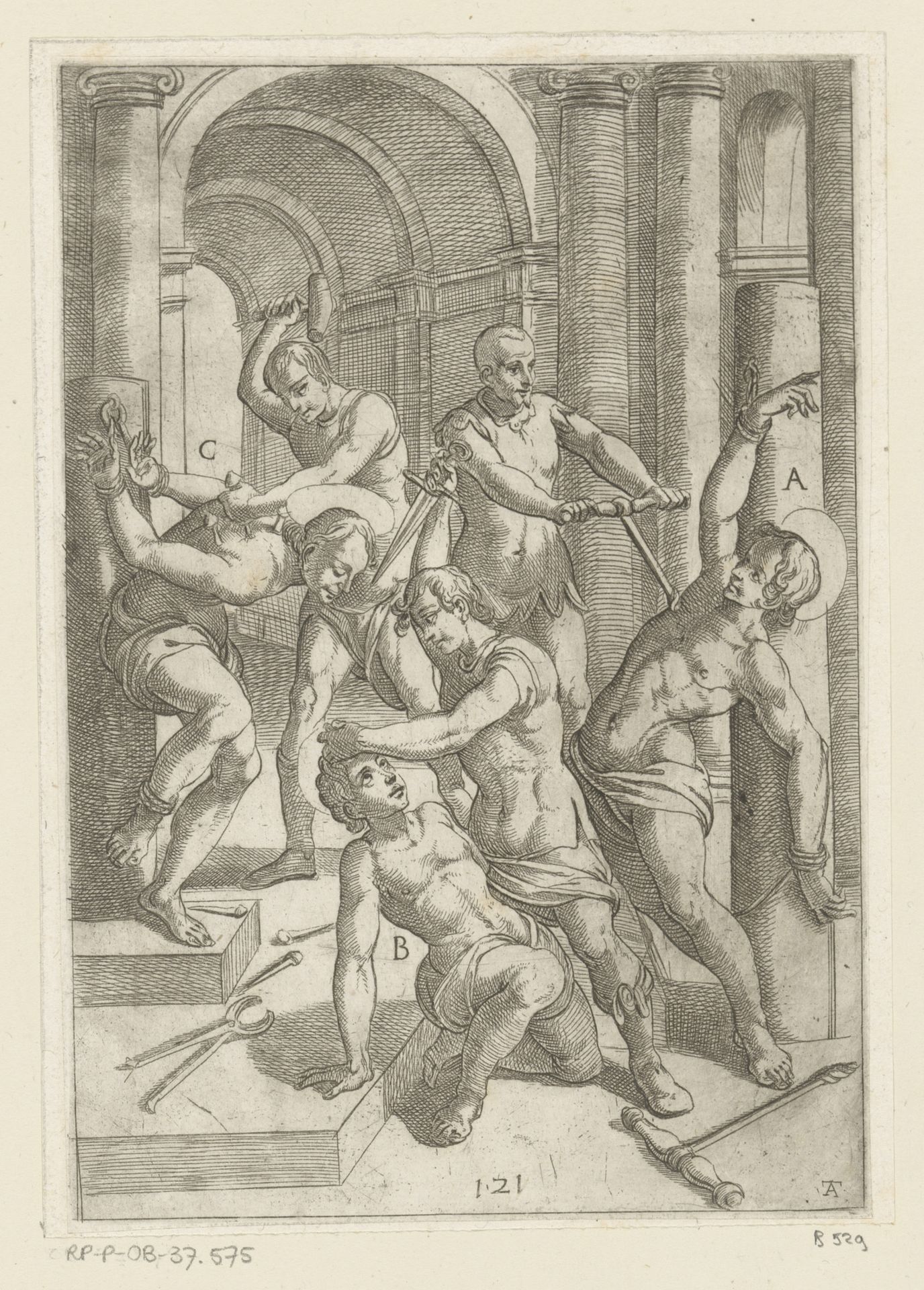 Foltering met dolk en wichelroede by Antonio Tempesta