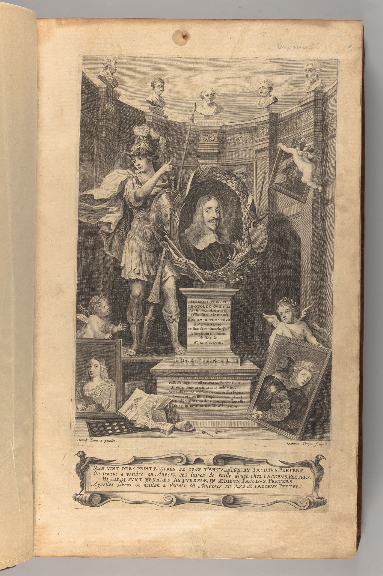 Theatrvm pictorivm : in quo exhibentur ipsius manu delineatæ, eiusque curâ in æs incise picturæ, archetipæ Italicæ, quas ipse ser.mus Archdux in pinacothecam suam Bruxellis collegit by David Teniers The Younger