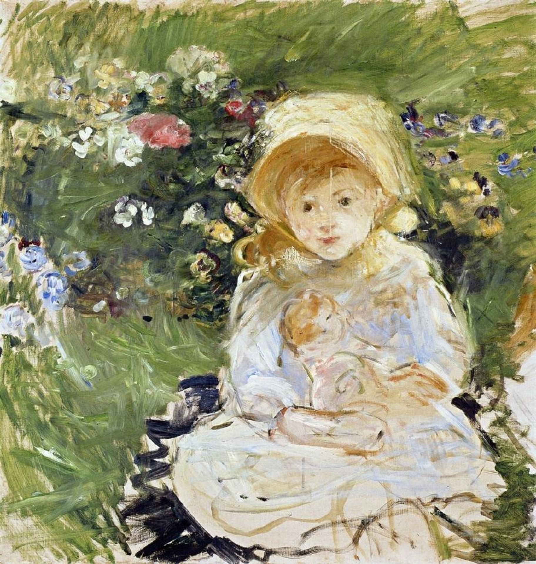 Young Girl with Doll by Berthe Morisot