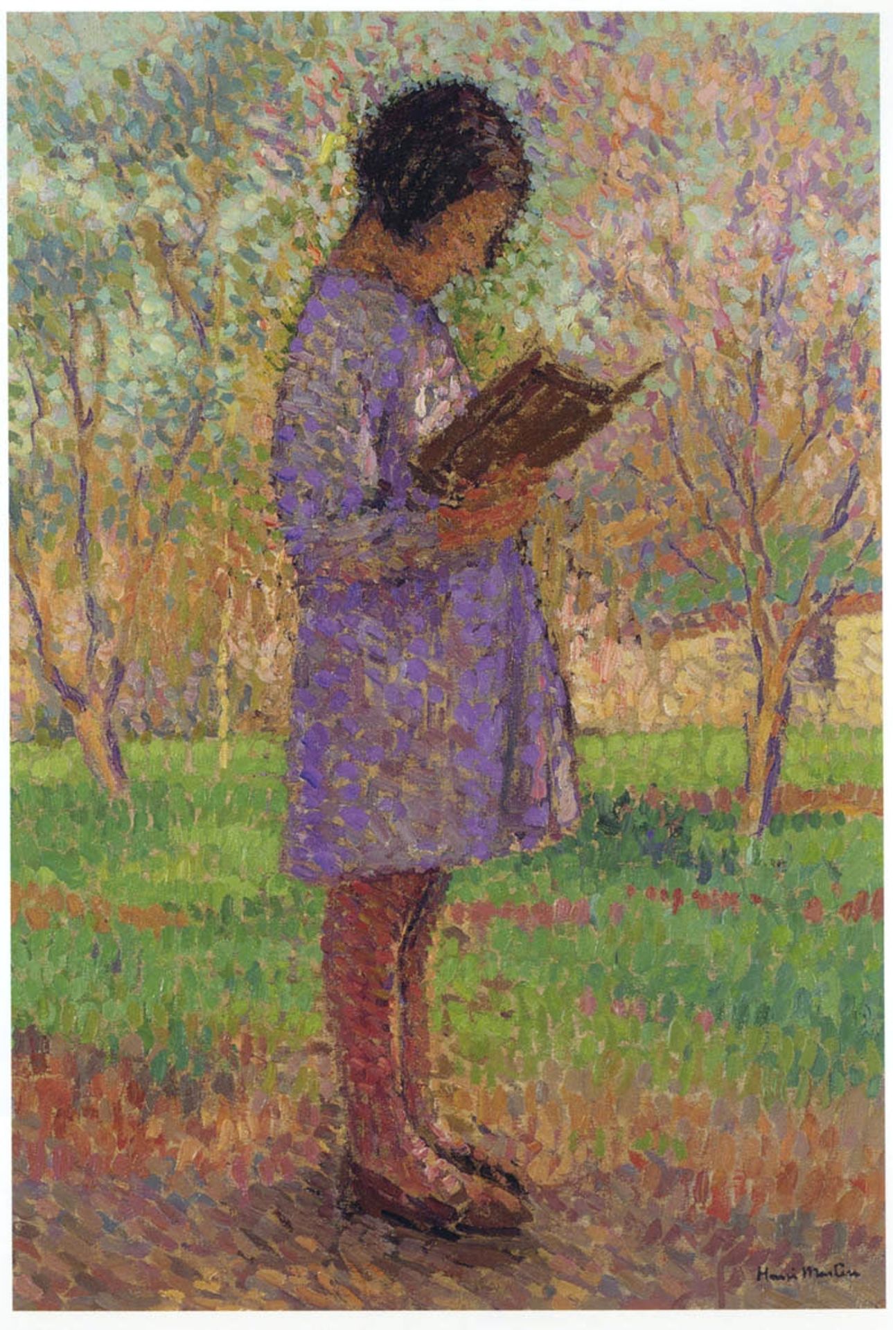 Young Girl Reading by Henri Martin