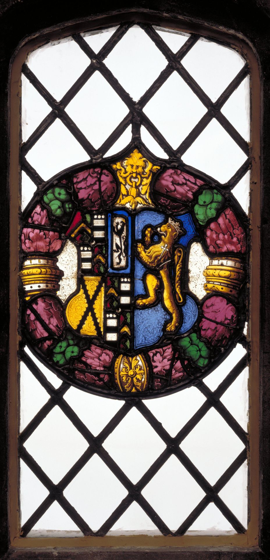 Window with heraldic cartouche by Anonymous