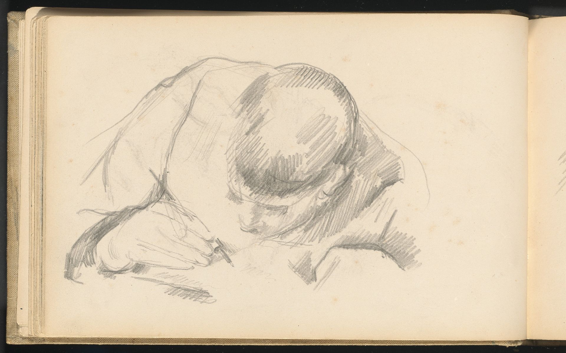 The Artist's Son Writing by Paul Cézanne