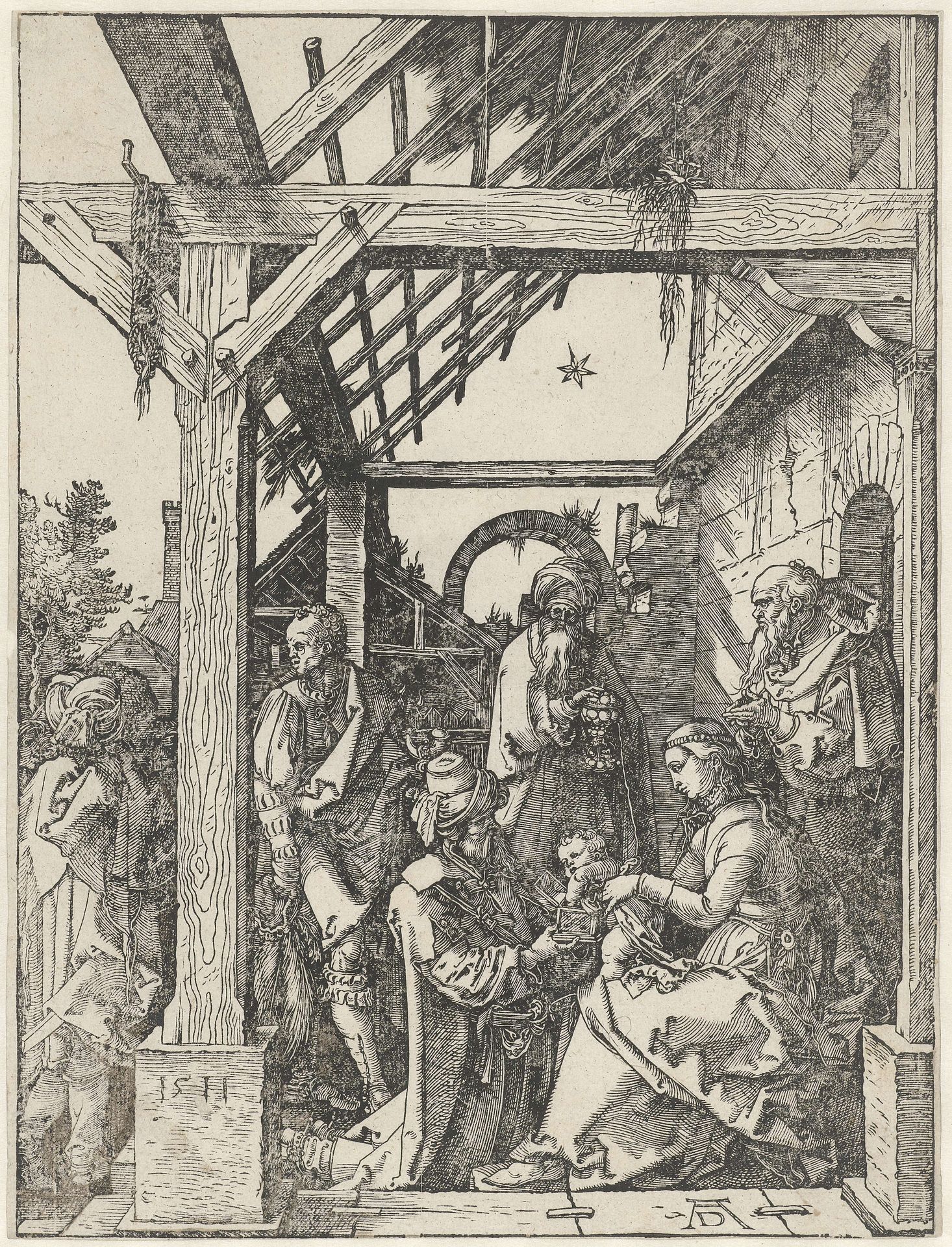 De aanbidding door de koningen by Albrecht Durer