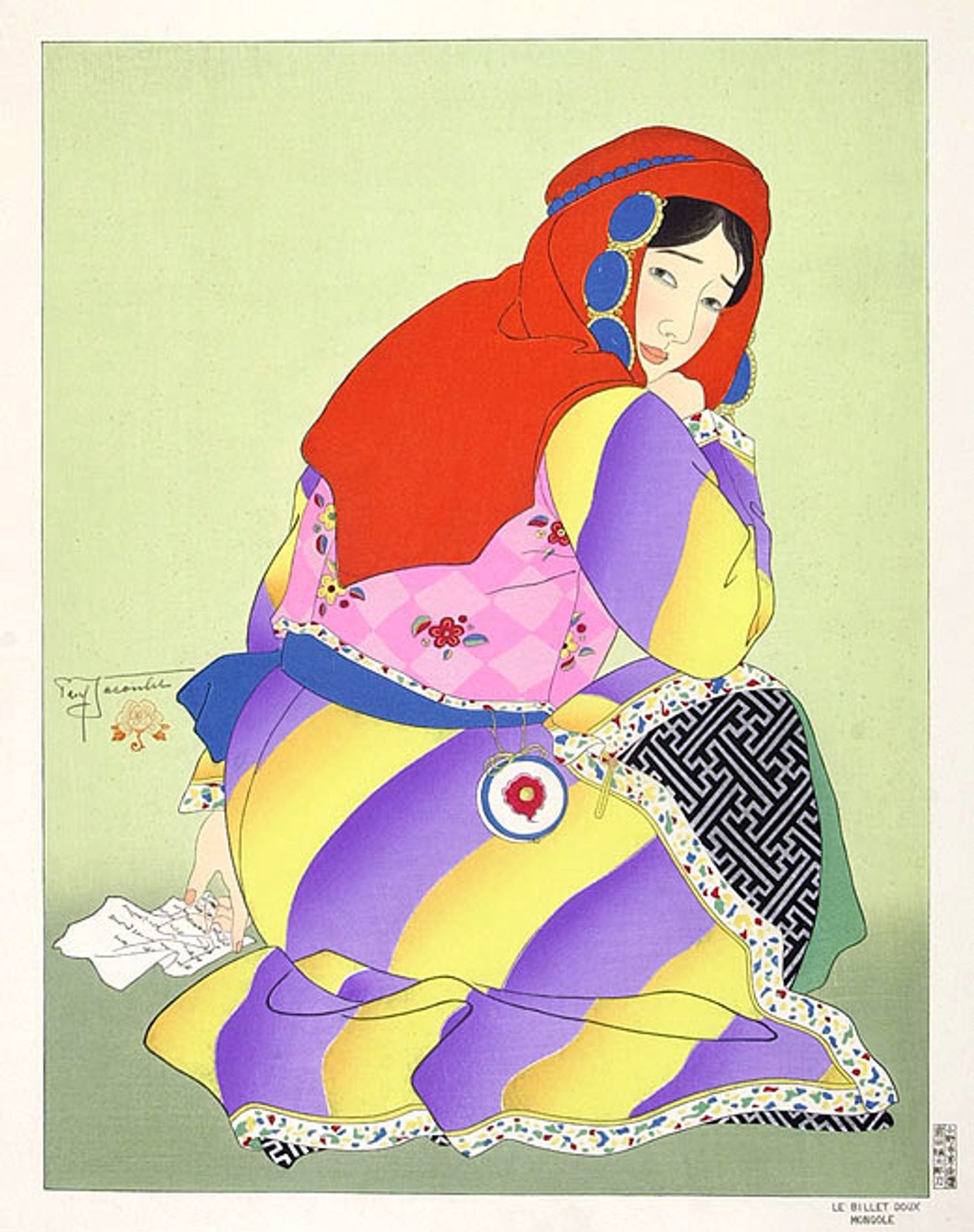 Le Billet Doux. Mongole by Paul Jacoulet