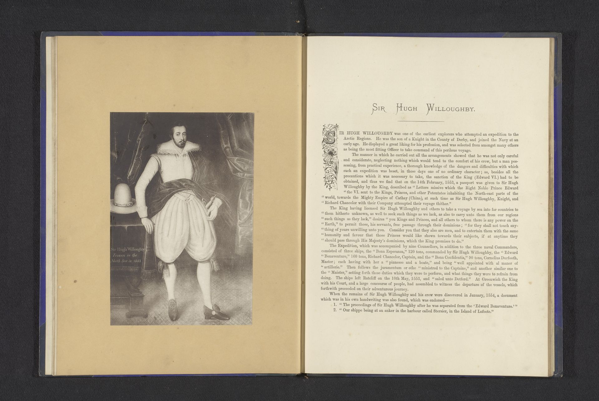 Reproductie van een portret van sir Hugh Willoughby by Anonymous