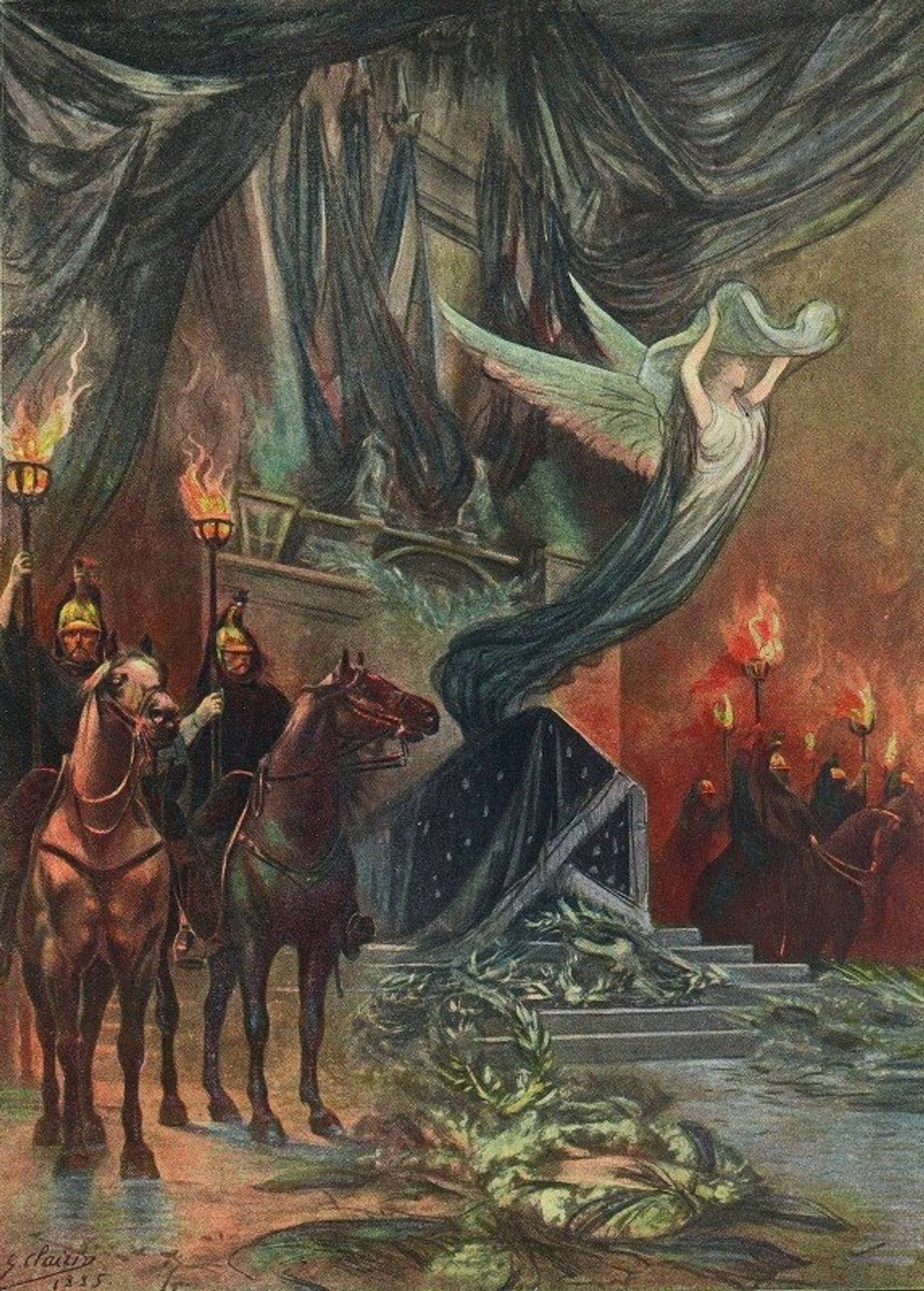 La Veillée funèbre by Georges Jules Victor Clairin