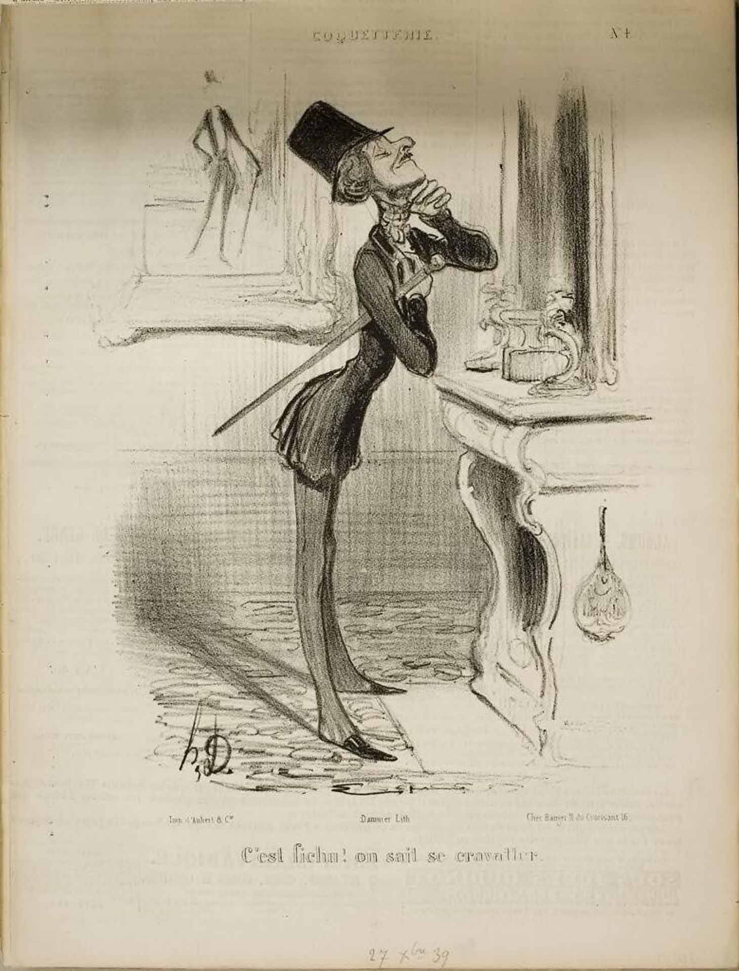 "Well done! That's how to do a tie." by Honoré Daumier