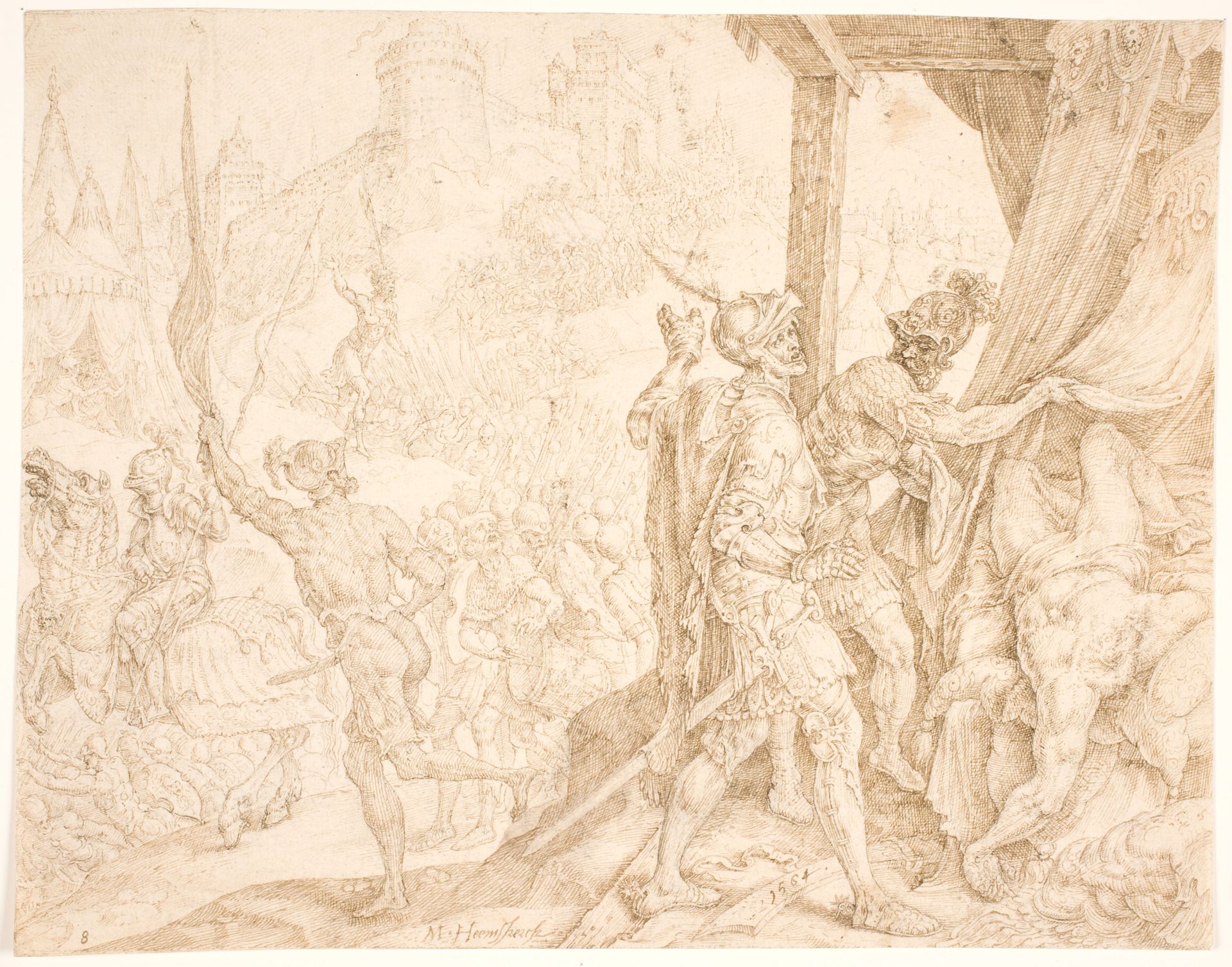 Holofernes' body found by Bagoas by Maarten van Heemskerck