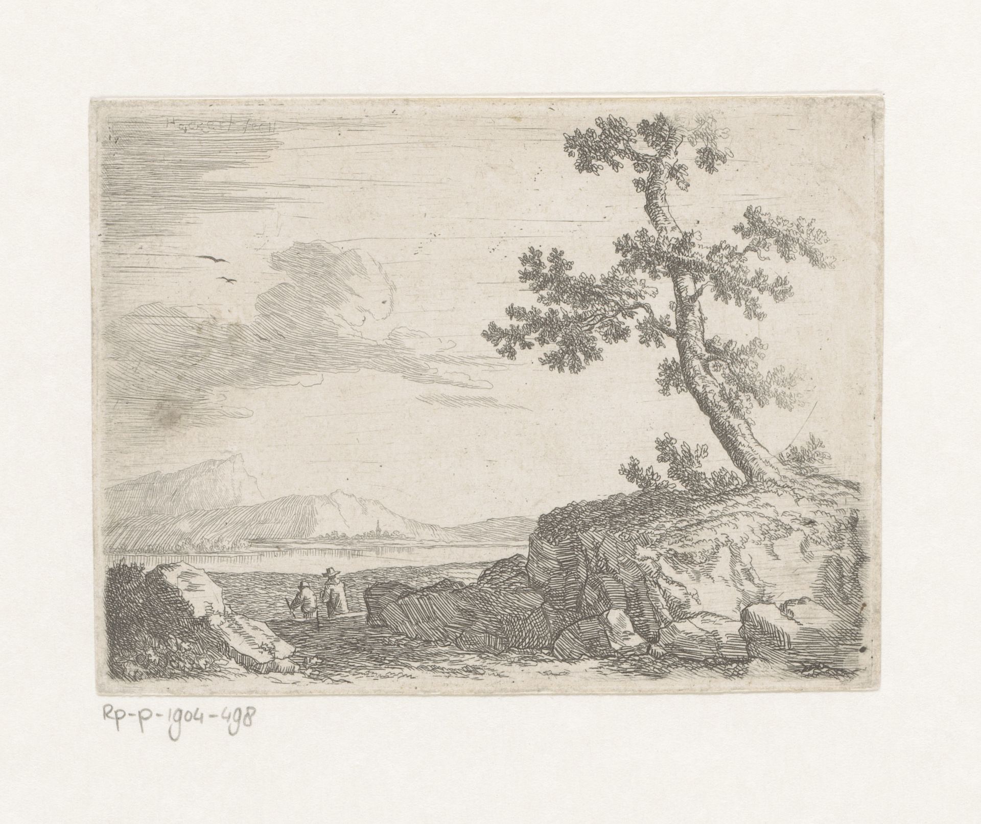 Kustlandschap met boom by Jacob Philipp Hackert