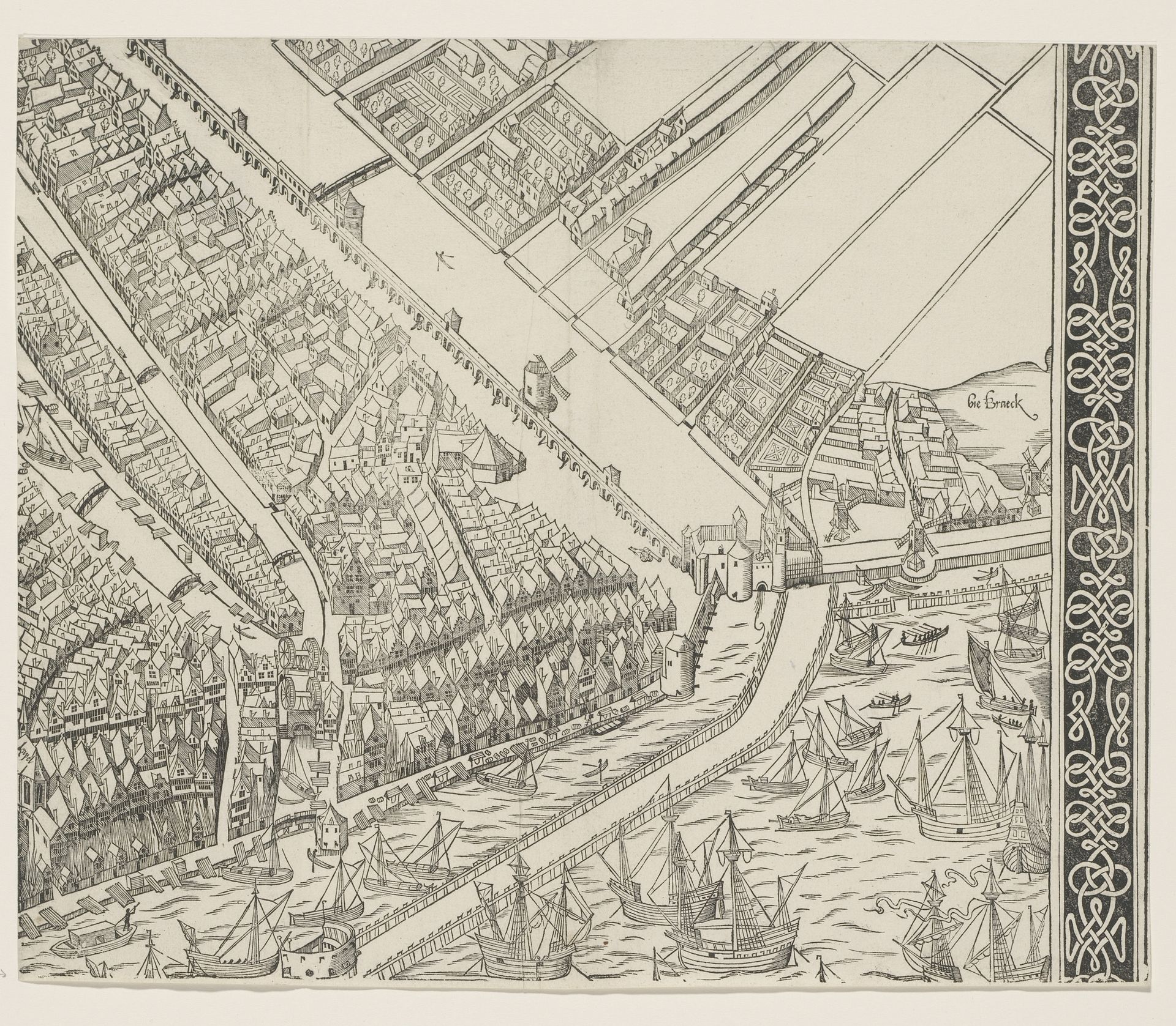 Plattegrond van Amsterdam, 1544 (negende deel) by Cornelis Anthonisz.