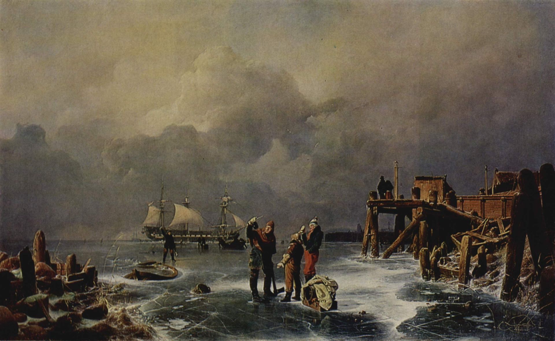 Shore of the frozen Sea (Winter Landscape) by Andreas Achenbach