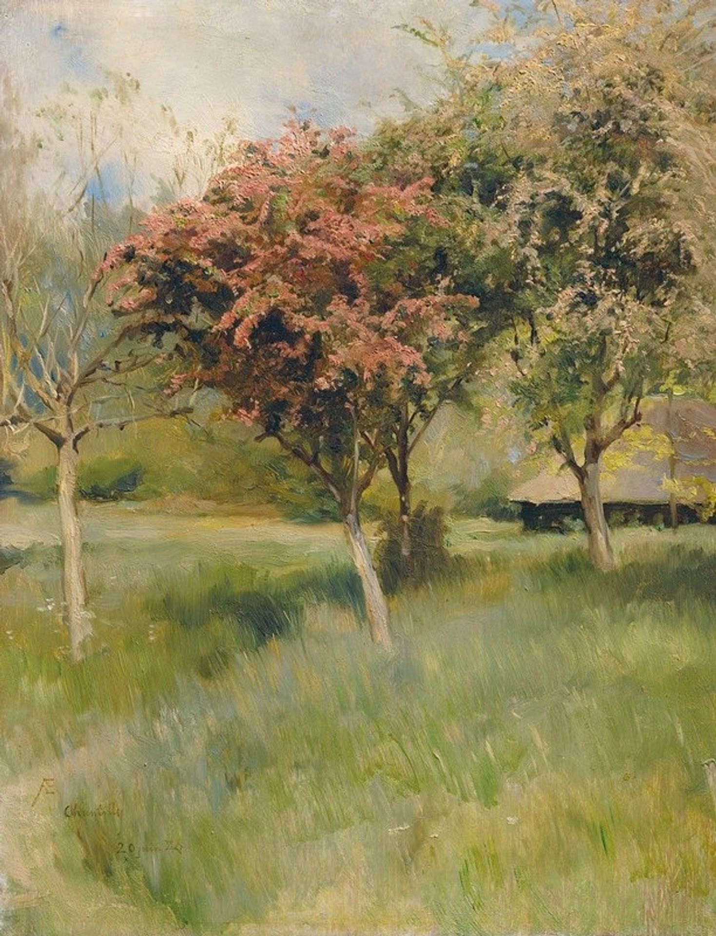 Blommande hagtorn by Albert Edelfelt