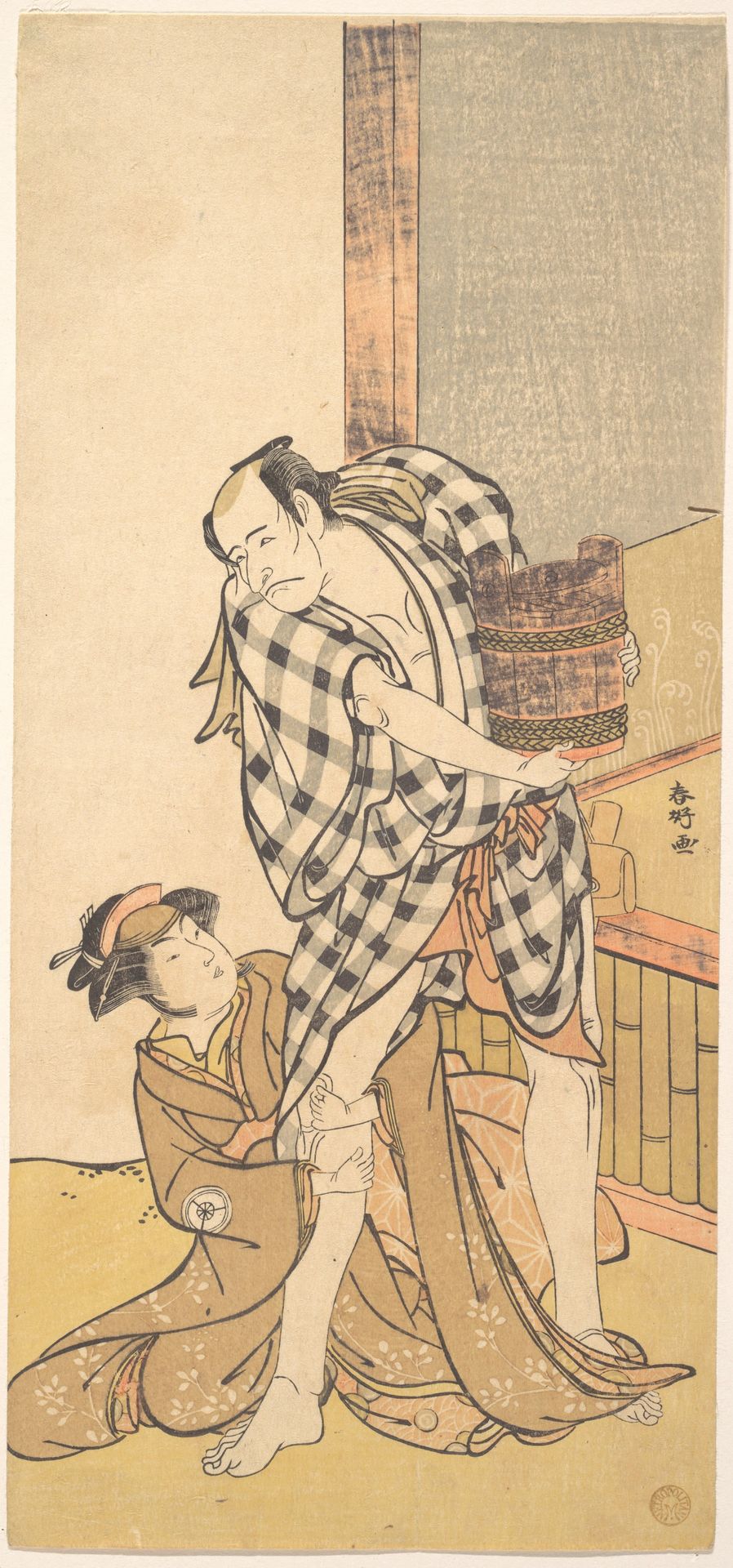 Scene from the Play Yoshitsune and the Thousand Cherry Trees (Yoshitsune senbon zakura) by Katsukawa Shunkō
