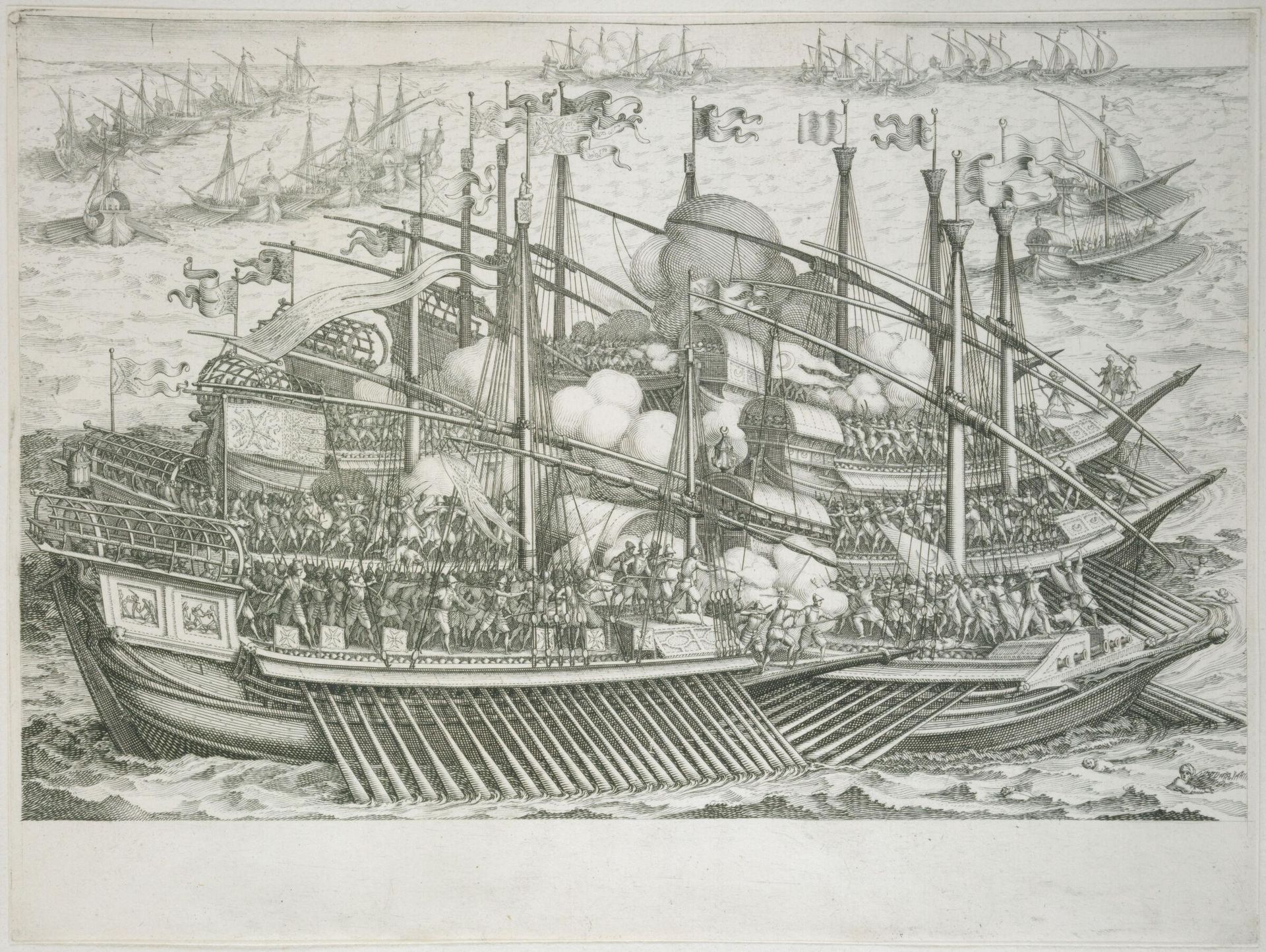 First Naval Combat by Jacques Callot