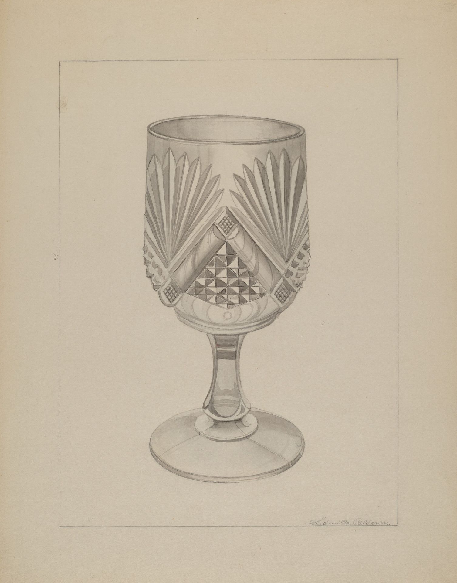 Molded Water Glass by Ludmilla Calderon