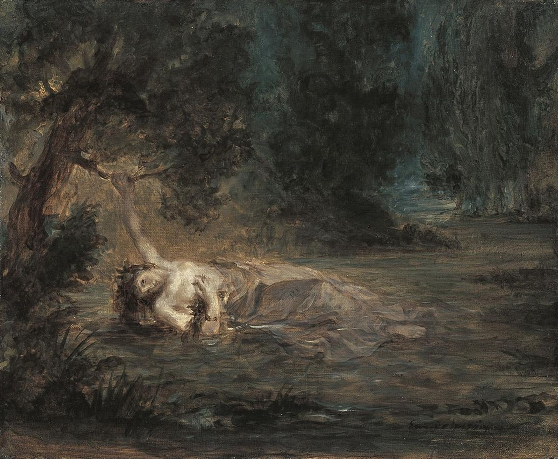 The Death of Ophelia by Eugène Delacroix