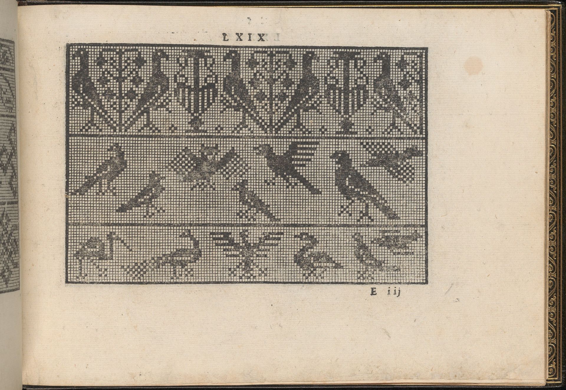 La Vera Perfettione del Disegno di varie sorti di recami, page 35 (recto) by Giovanni Ostaus