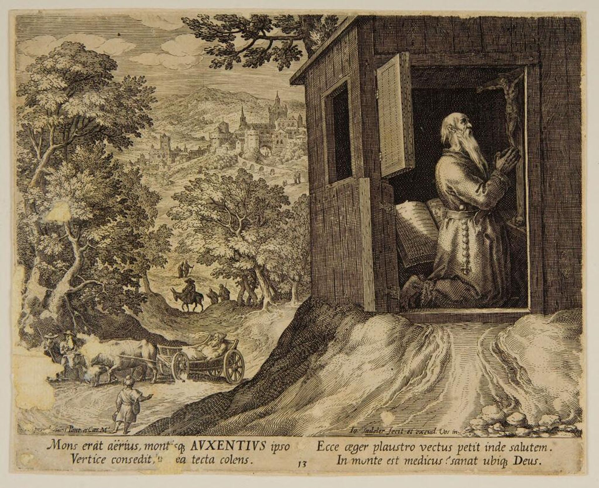 Saint Auxentius by Johann Sadeler I