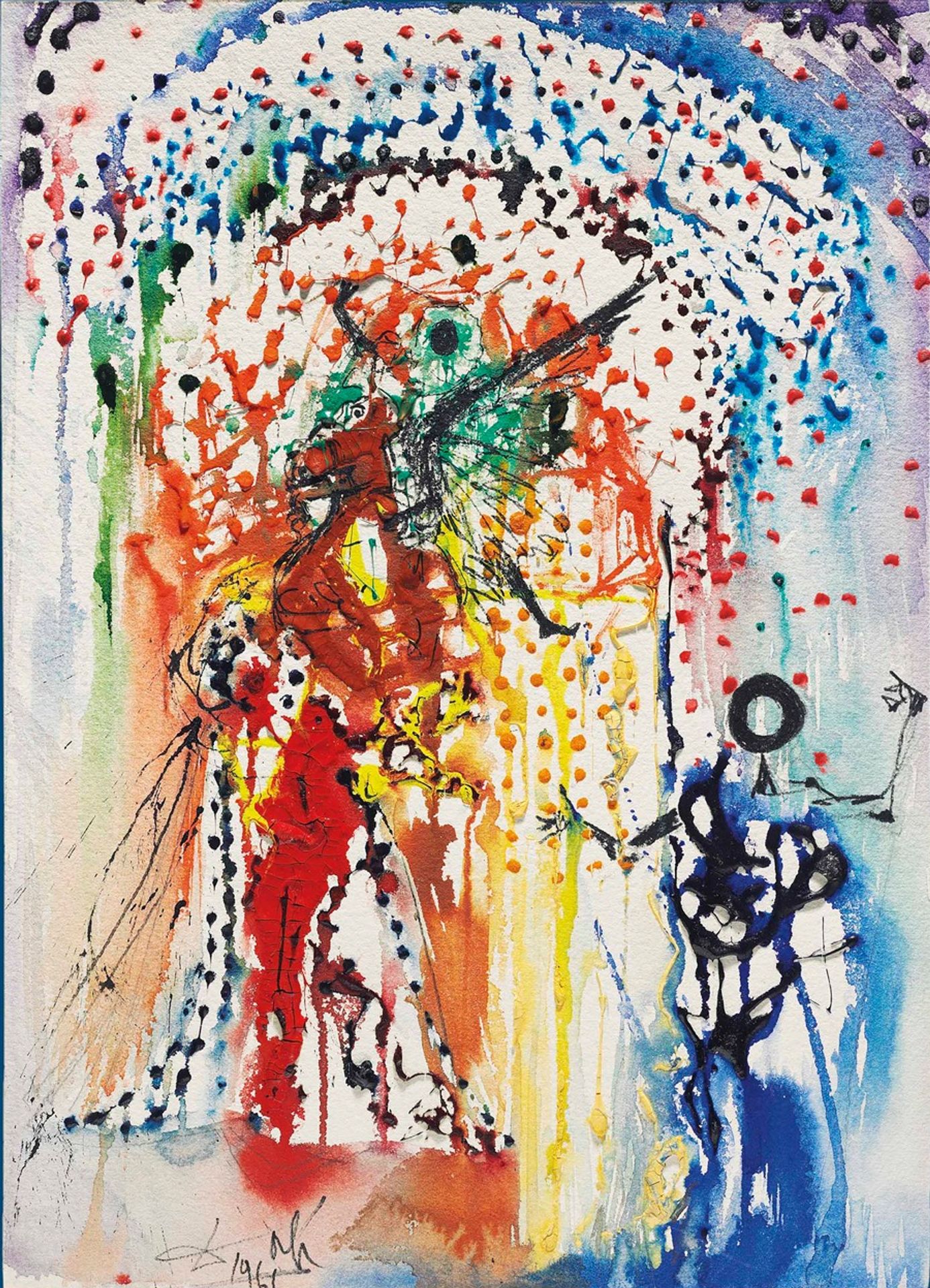 Porte de pluie colorée by Salvador Dalí