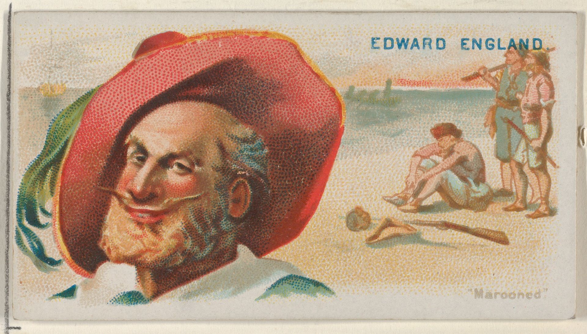 Edward England, Marooned, from the Pirates of the Spanish Main series (N19) for Allen & Ginter Cigarettes by Allen & Ginter