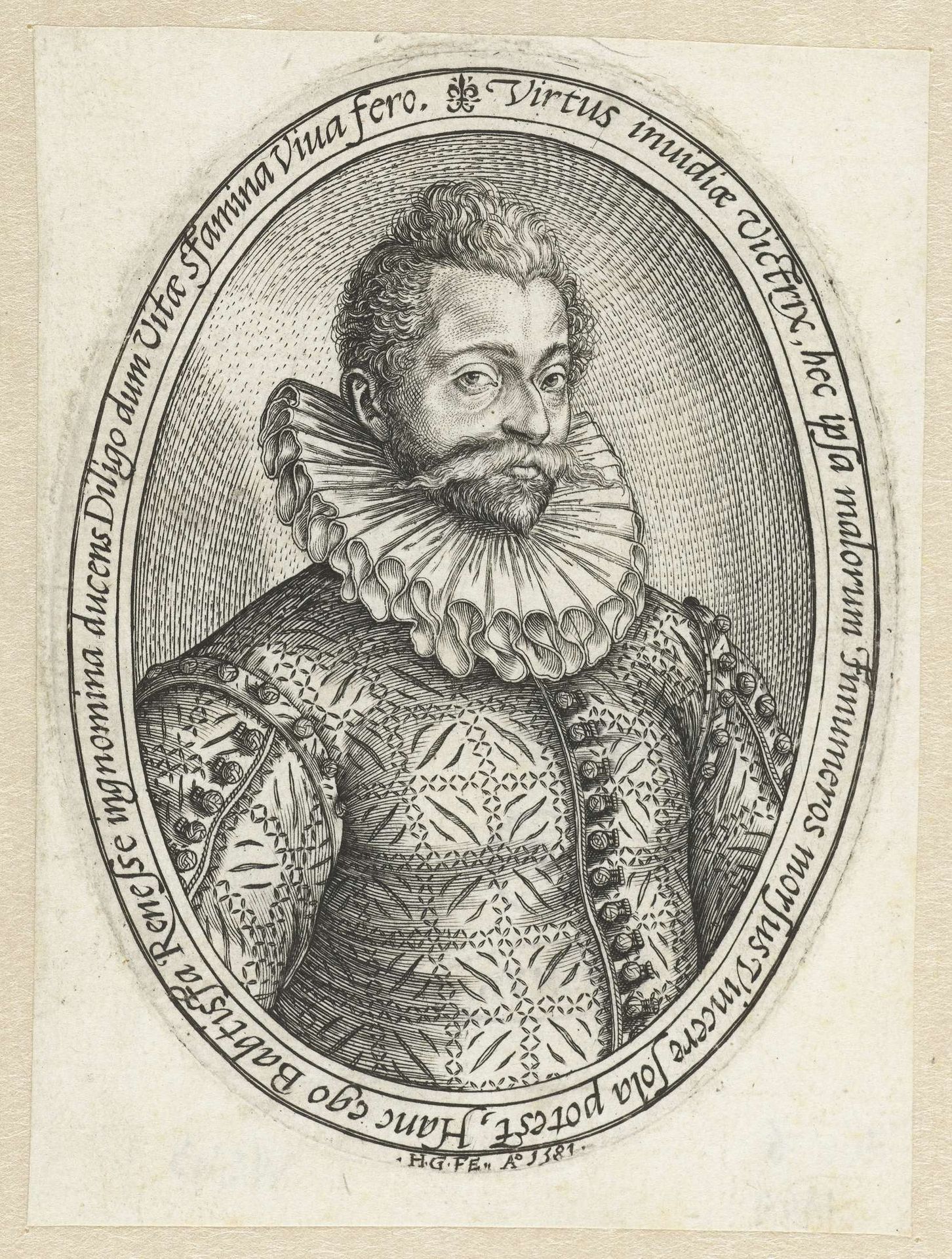Portret van Jan Baptist van Renesse by Hendrick Goltzius