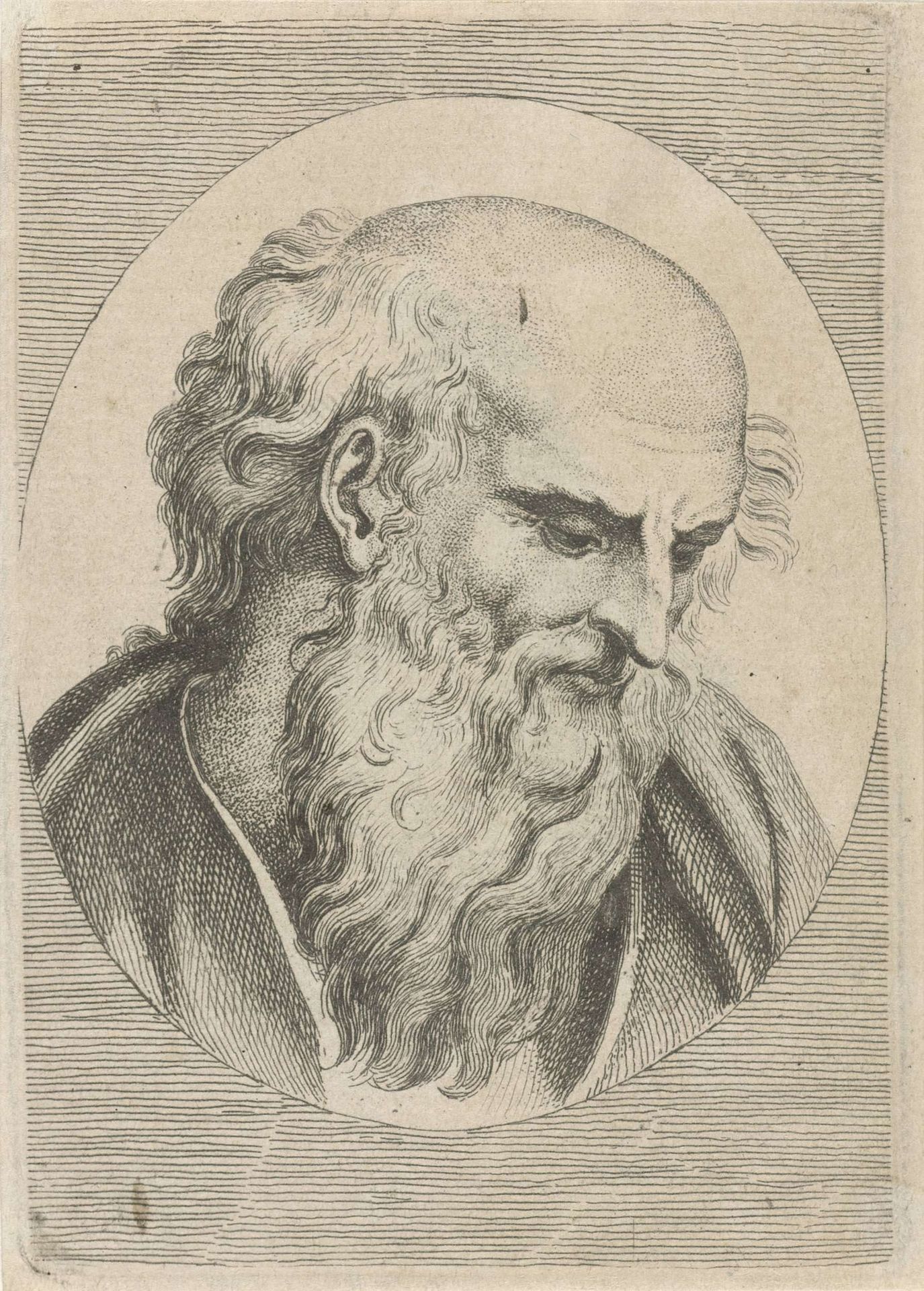 Kop van een oude man by François Joseph Lonsing