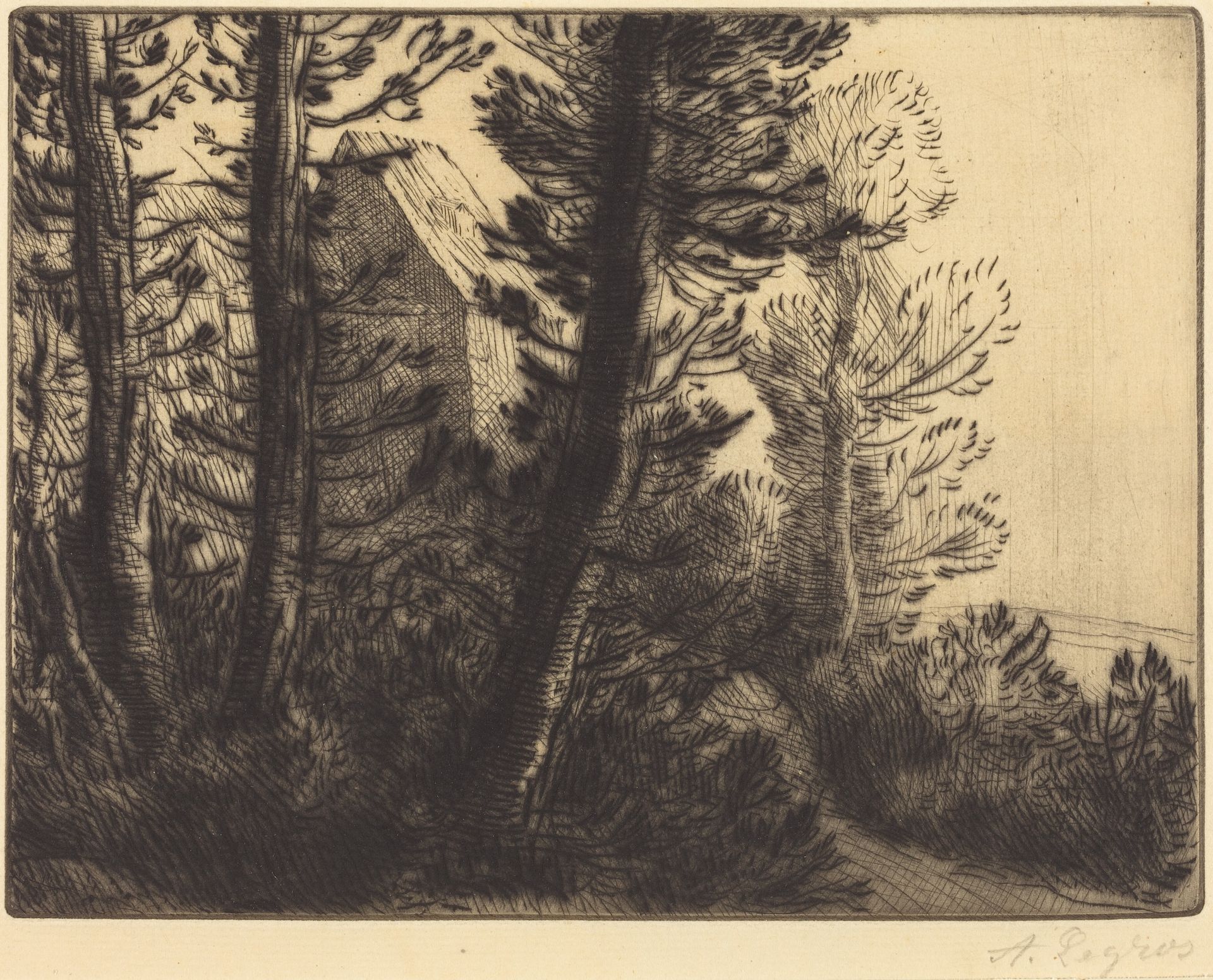 Guardhouse (La maison du garde) by Alphonse Legros