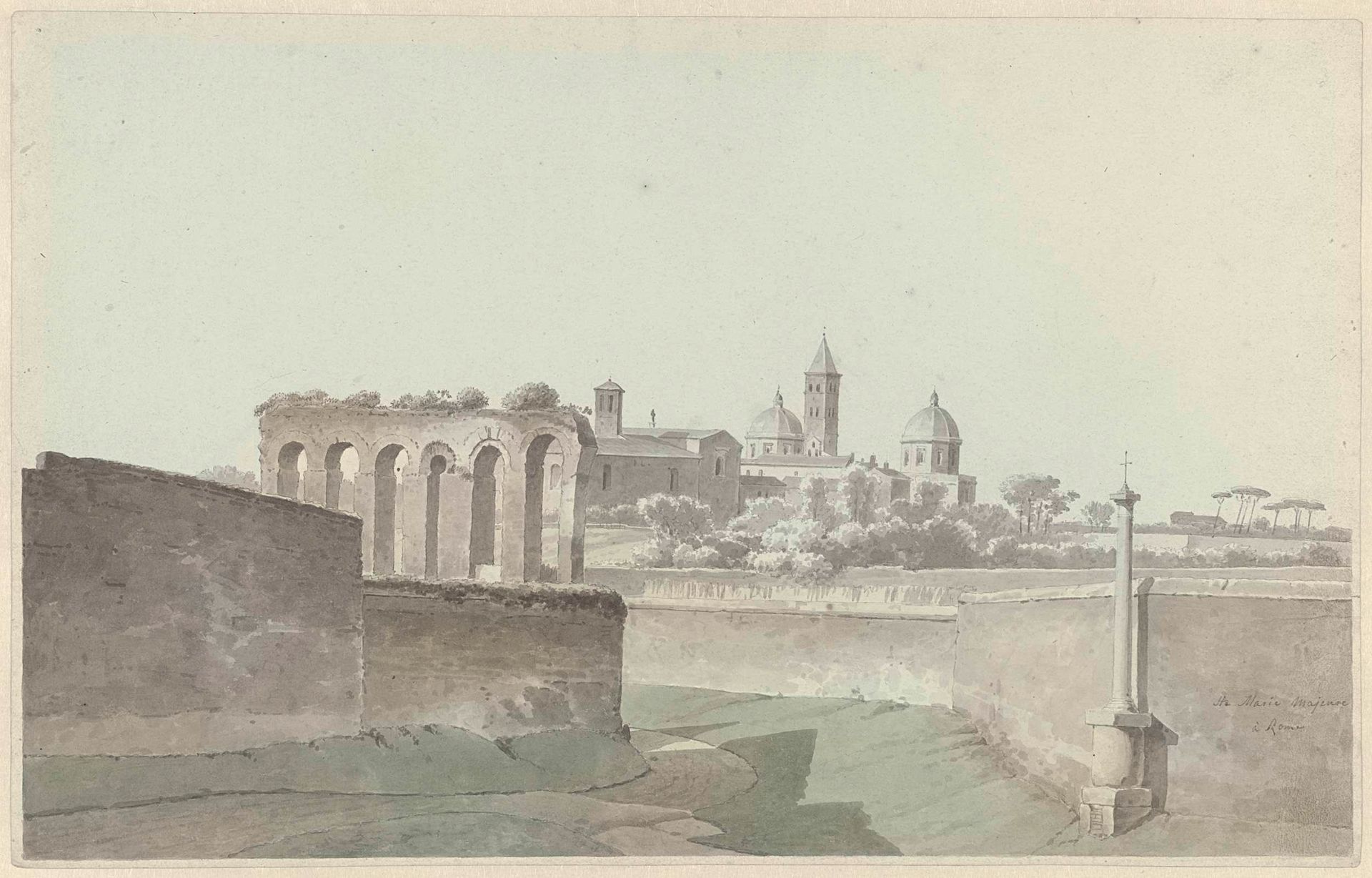 The Basilica of Santa Maria Maggiore in Rome by Josephus Augustus Knip