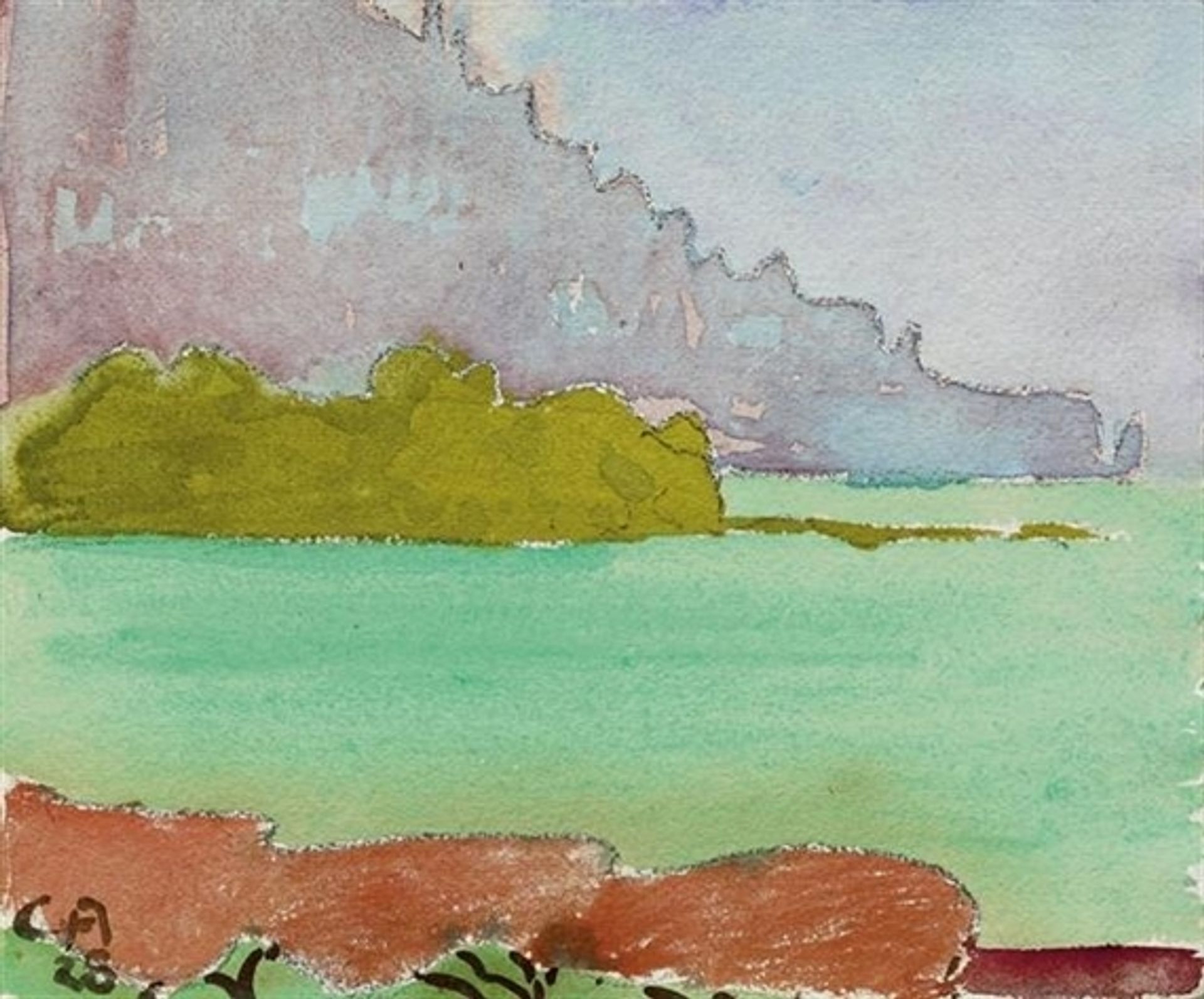 Bank landscape by Cuno Amiet