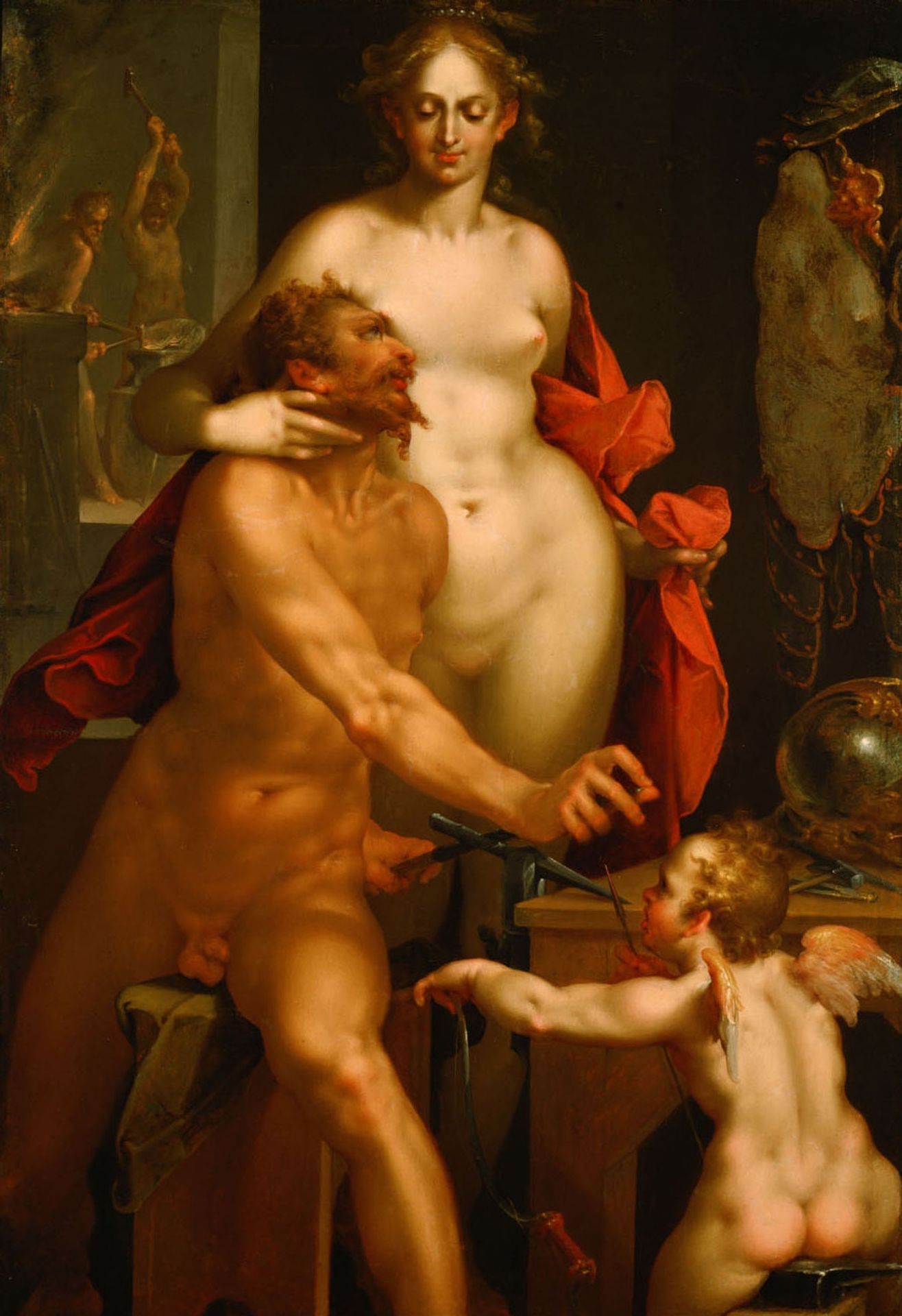 Venus in Vulcan's Forge by Bartholomeus Spranger