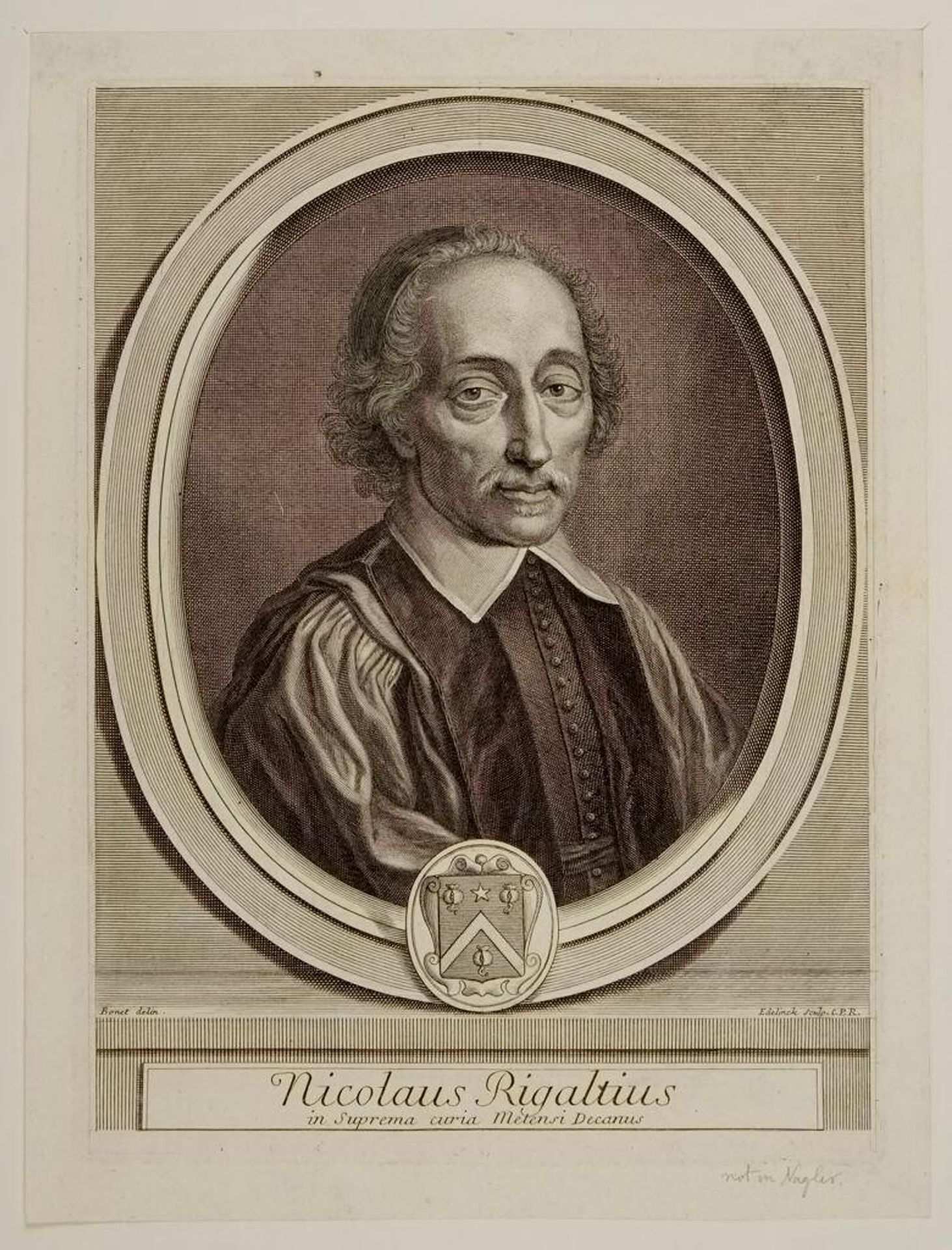 Nicolas Rigault by Gérard Edelinck