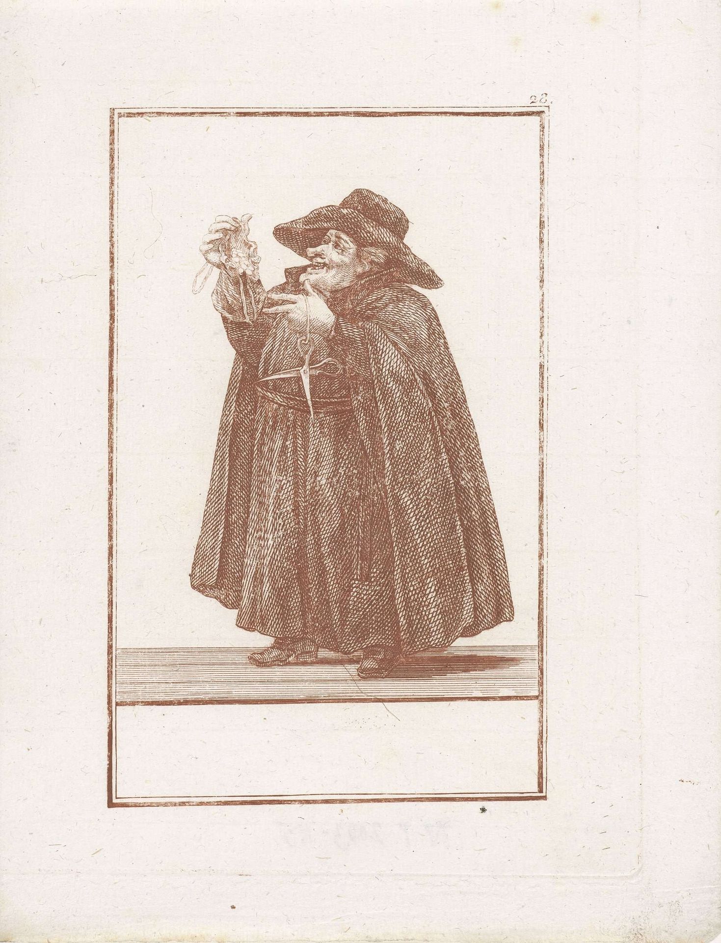 Monnik met afgesneden beurs by Jacob Gole