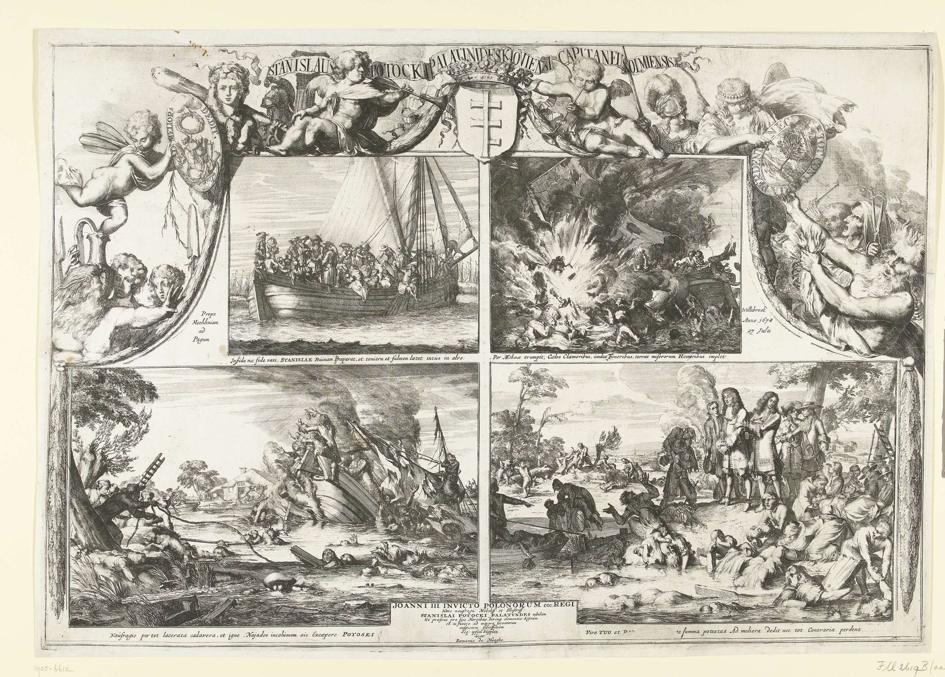 Het ongeluk van graaf Stanislaw Potocki, 1678 by Romeyn de Hooghe