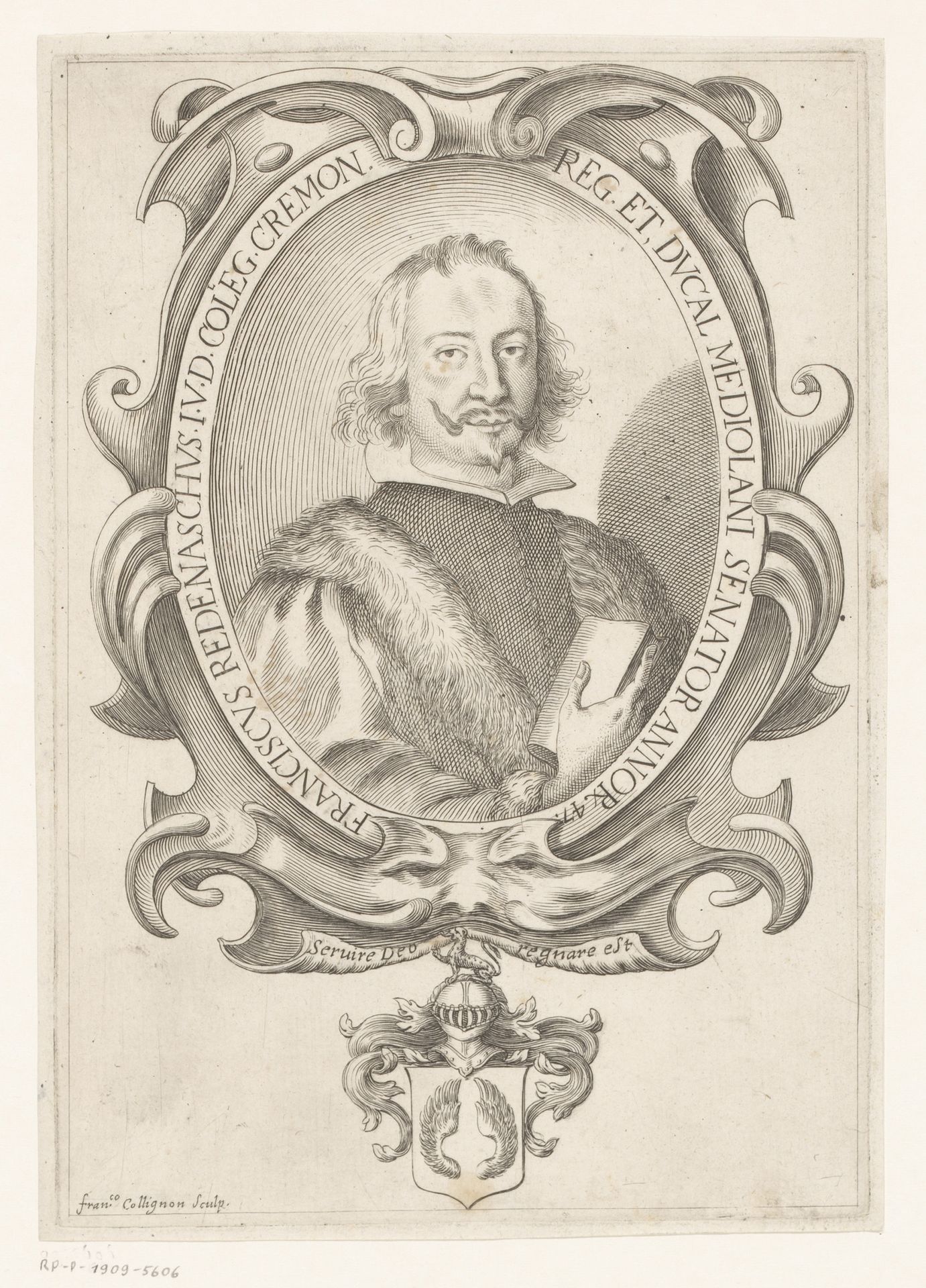 Portret van Franciscus Redenaschus op 47-jarige leeftijd by François Collignon