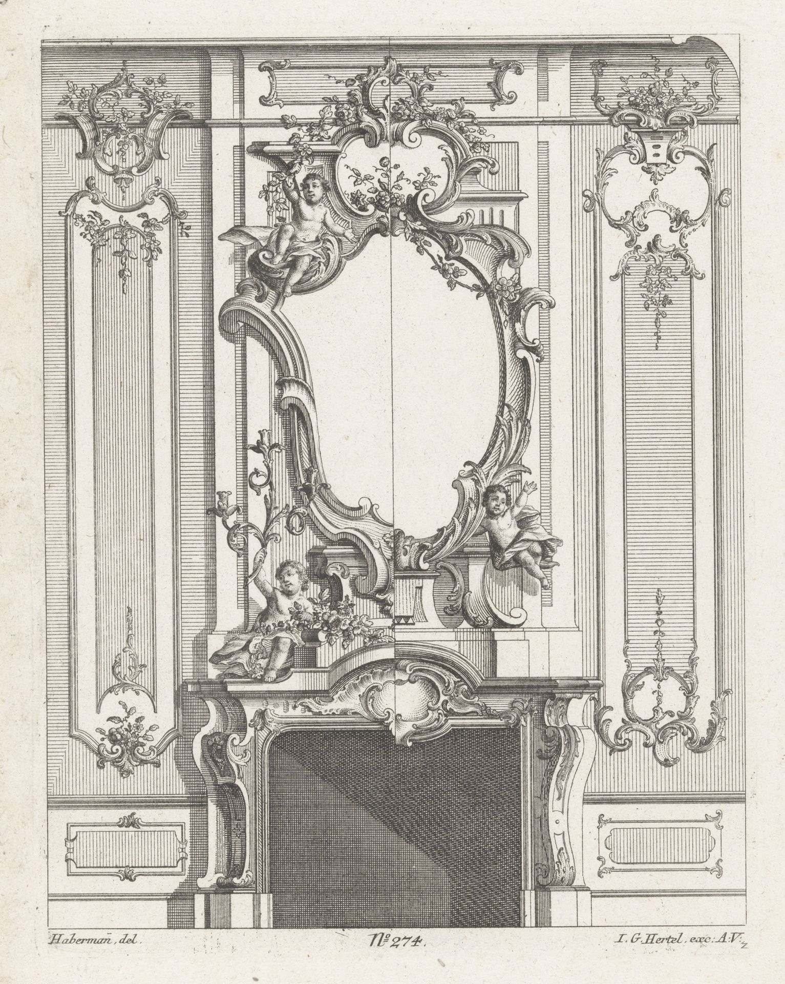 Schouw met putti by Emanuel Eichel