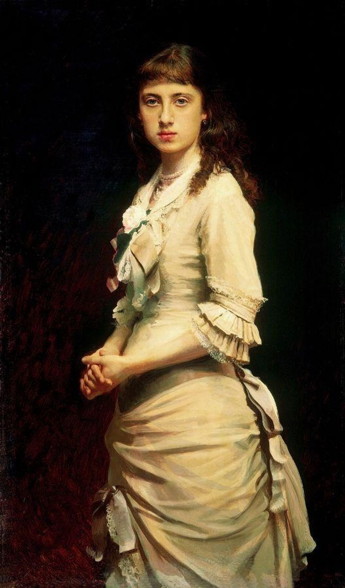 Portrait of Sophia Ivanovna Kramskoy, daughter of the artist by Ivan Kramskoy